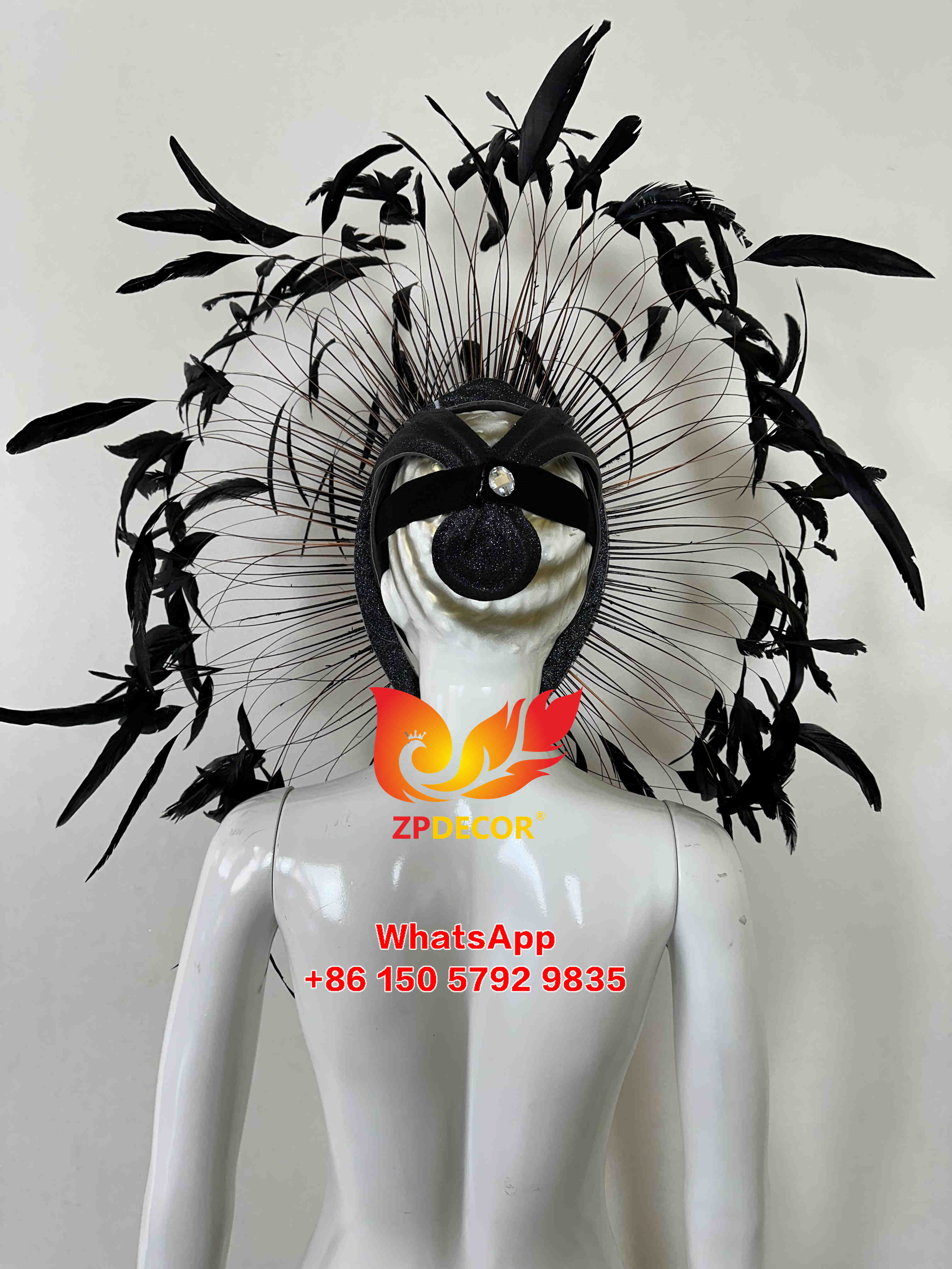 Zpdecor Feathers Wholsale Stripped Rooster Feathers Headpieces