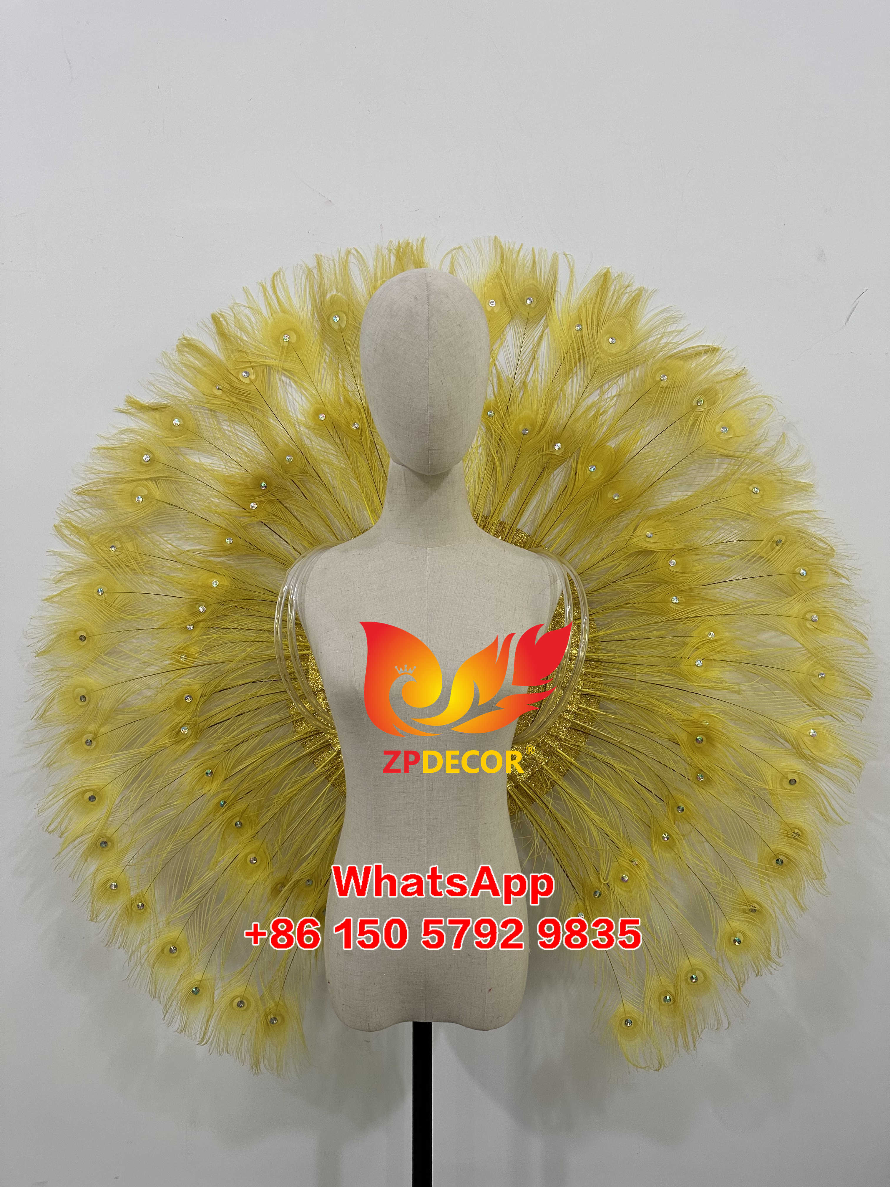 Zpdecor Feathers Hademade Peacock Feathers Carnival Costumes