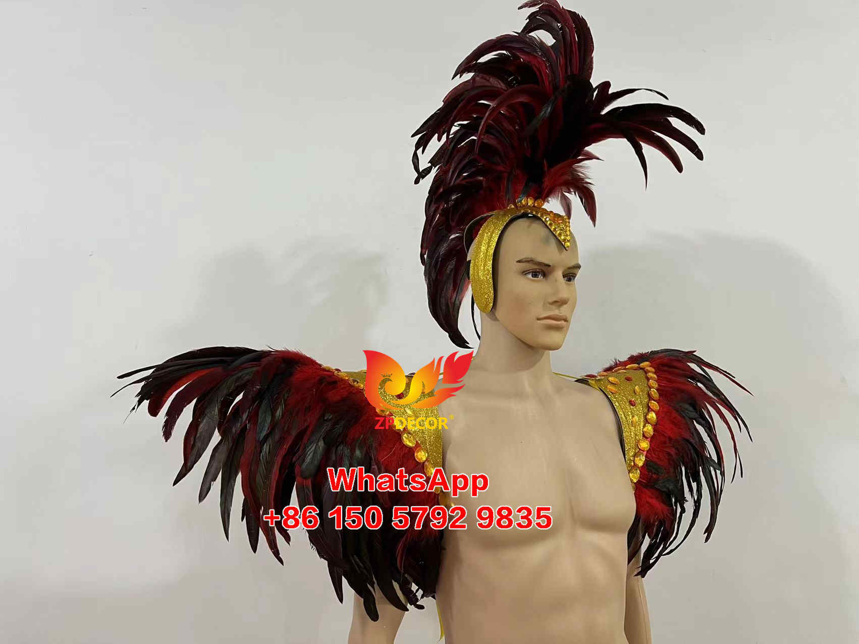 Zpdecor Feathers Hademade Rooster Feathers Carnival Costumes Outfits