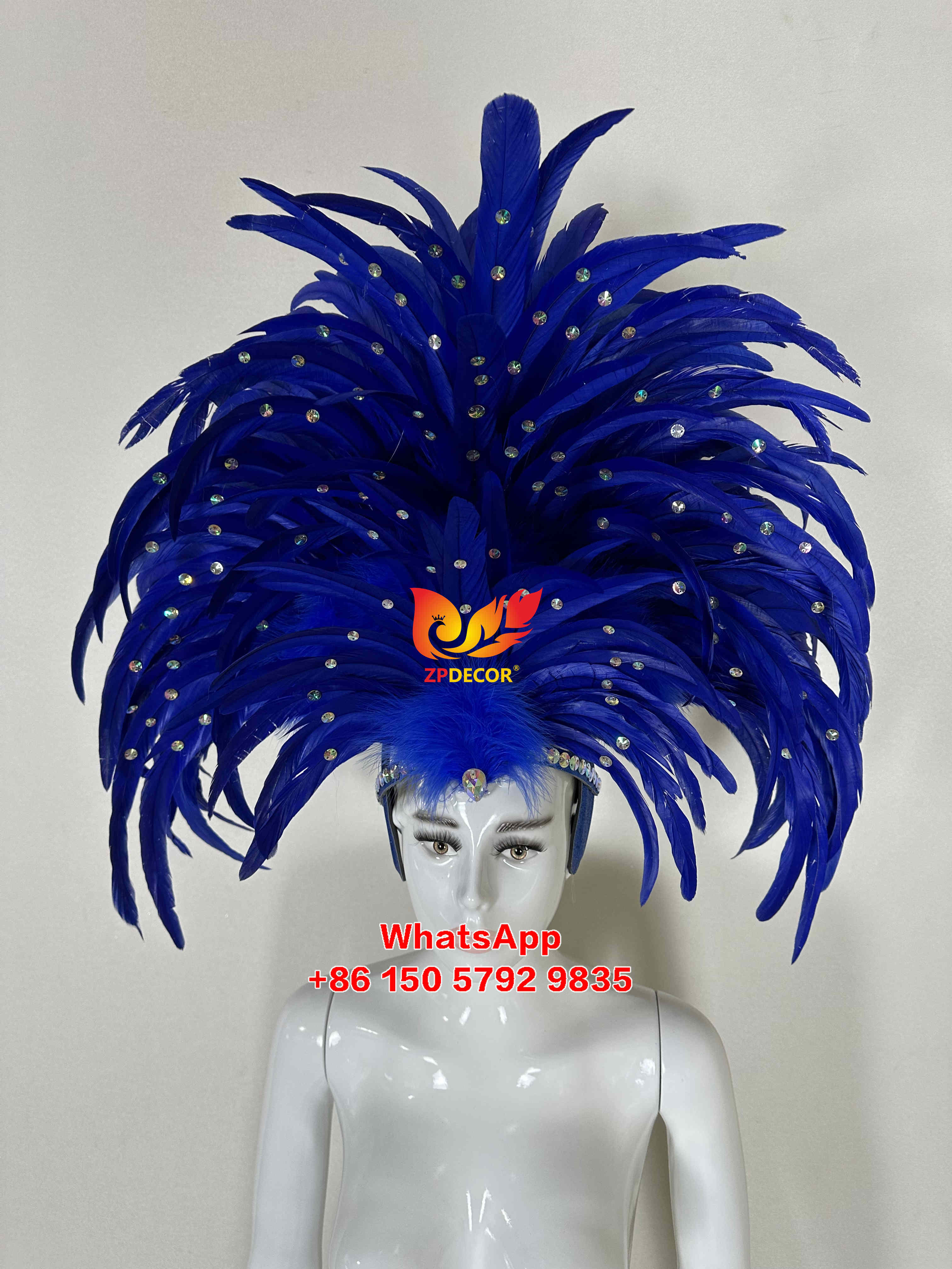 Zpdecor Feathers Wholsale Stripped Rooster Feathers Headpieces