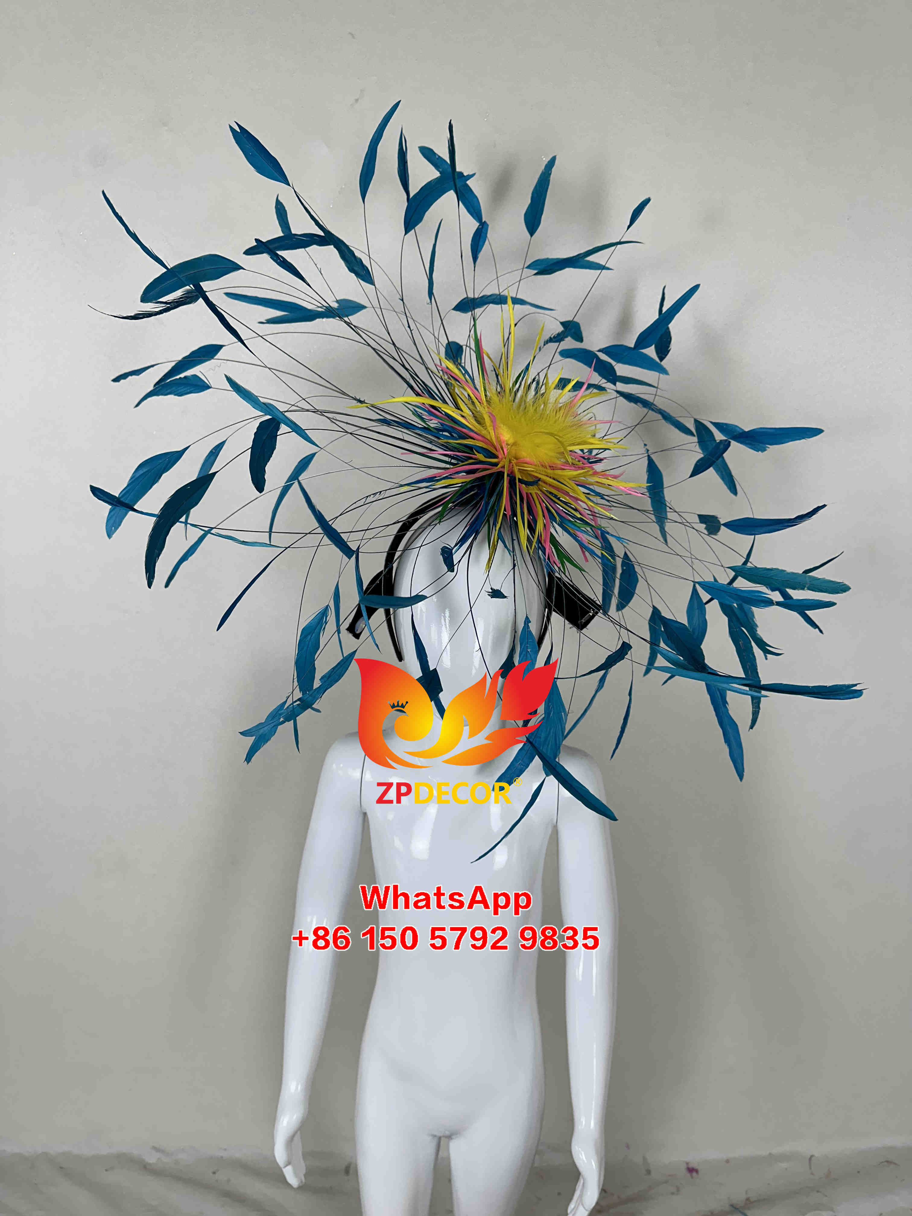 Zpdecor Feathers Wholsale Stripped Rooster Feathers Headpieces