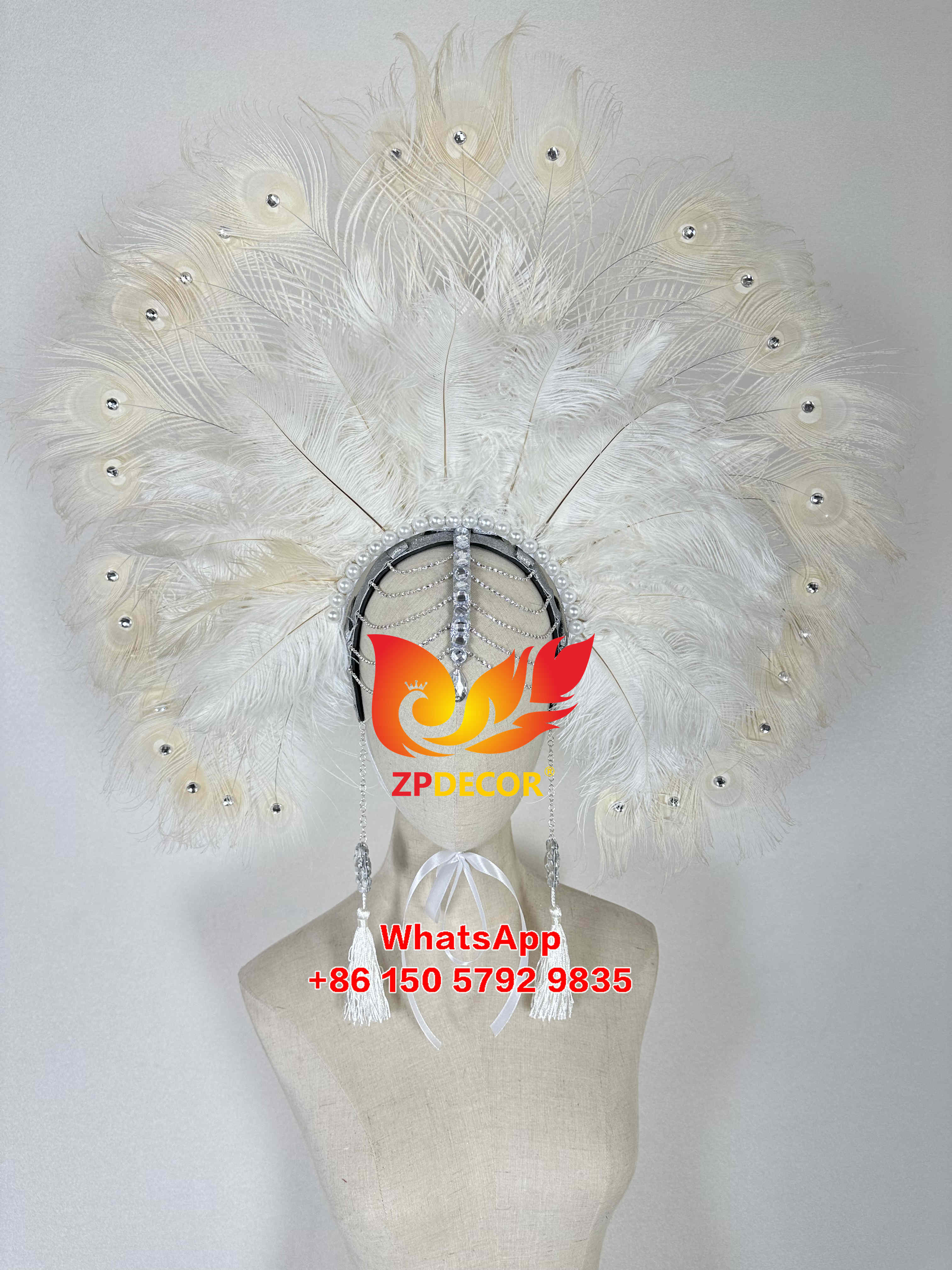 Zpdecor Feathers Peacock Feathers Headpieces