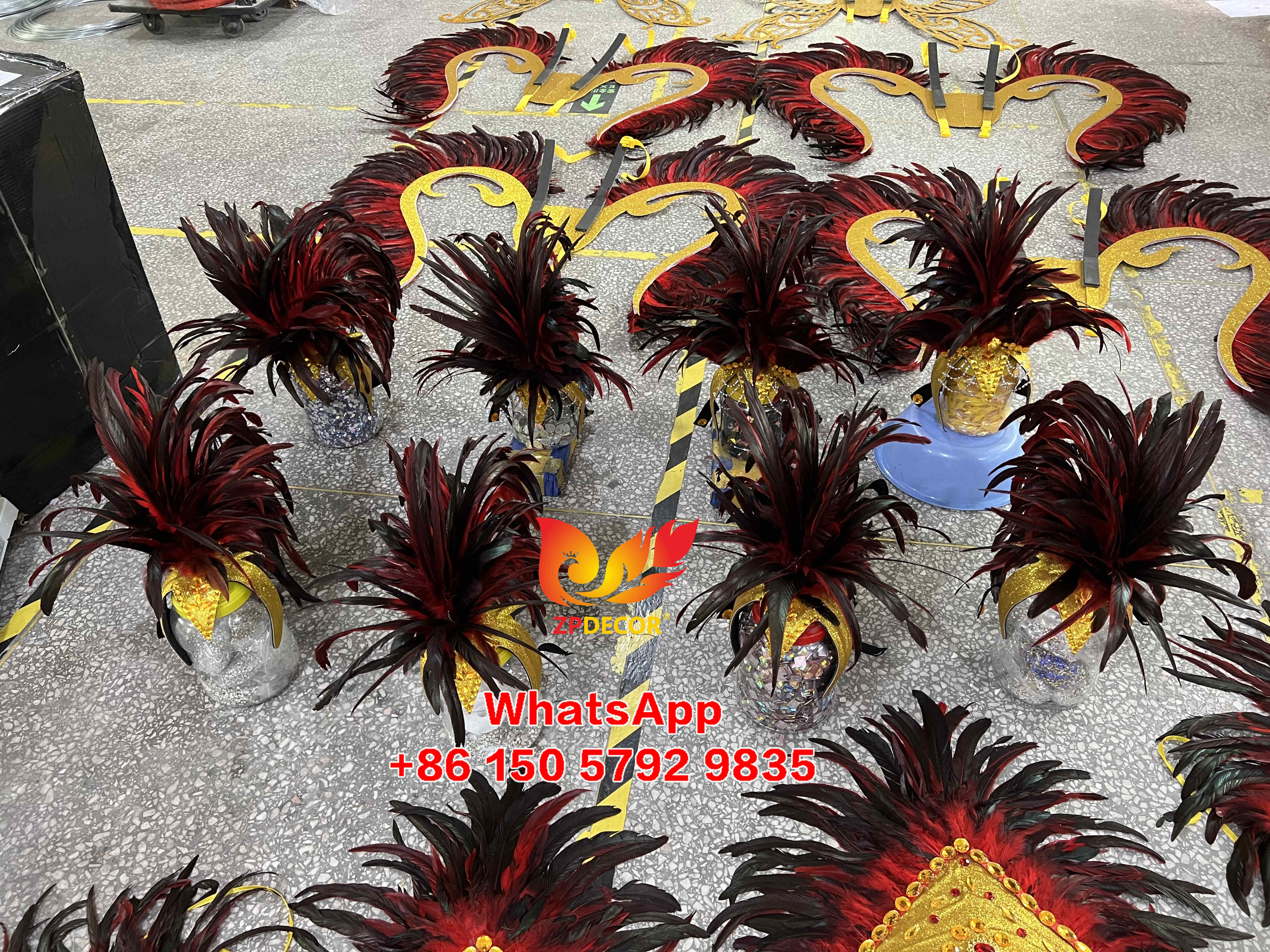 Zpdecor Feathers Hademade Rooster Feathers Carnival Costumes Outfits