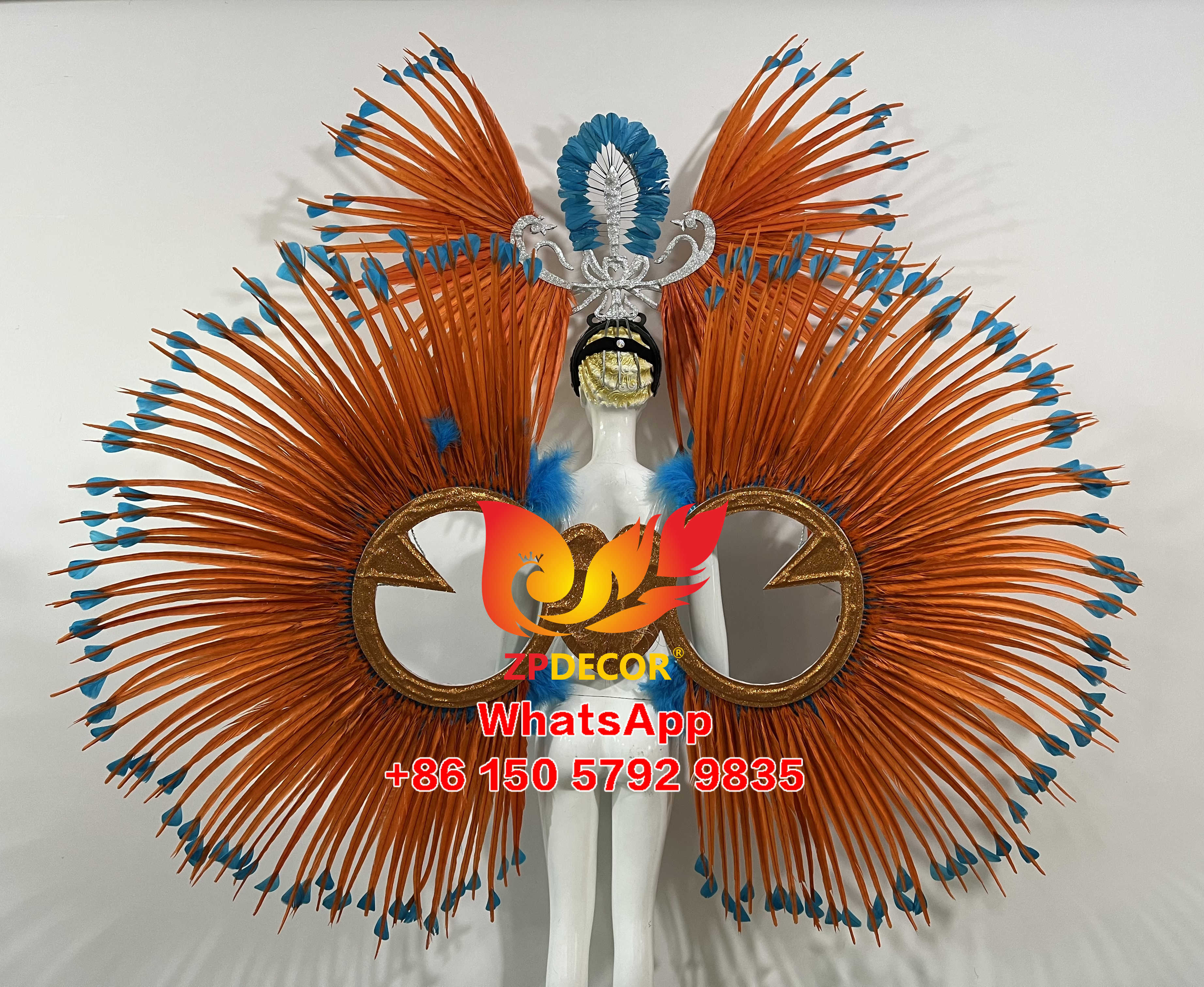 Zpdecor Hand Made Ringneck Pheasant Feathers Carnival Costumes Outfits