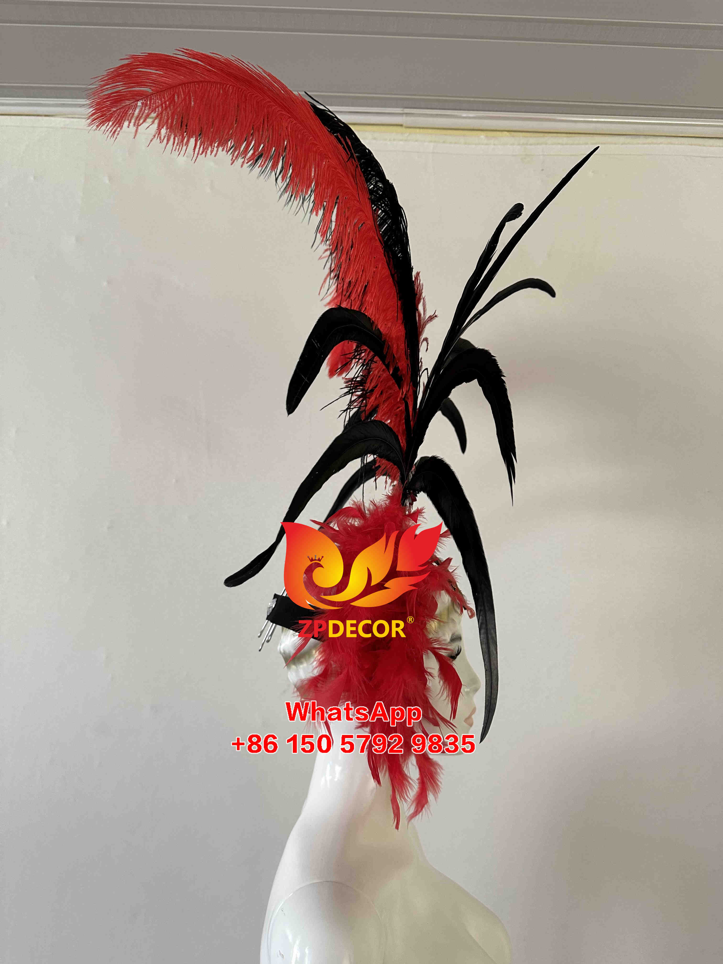 Zpdecor Feathers Supply Rooster Headpiece