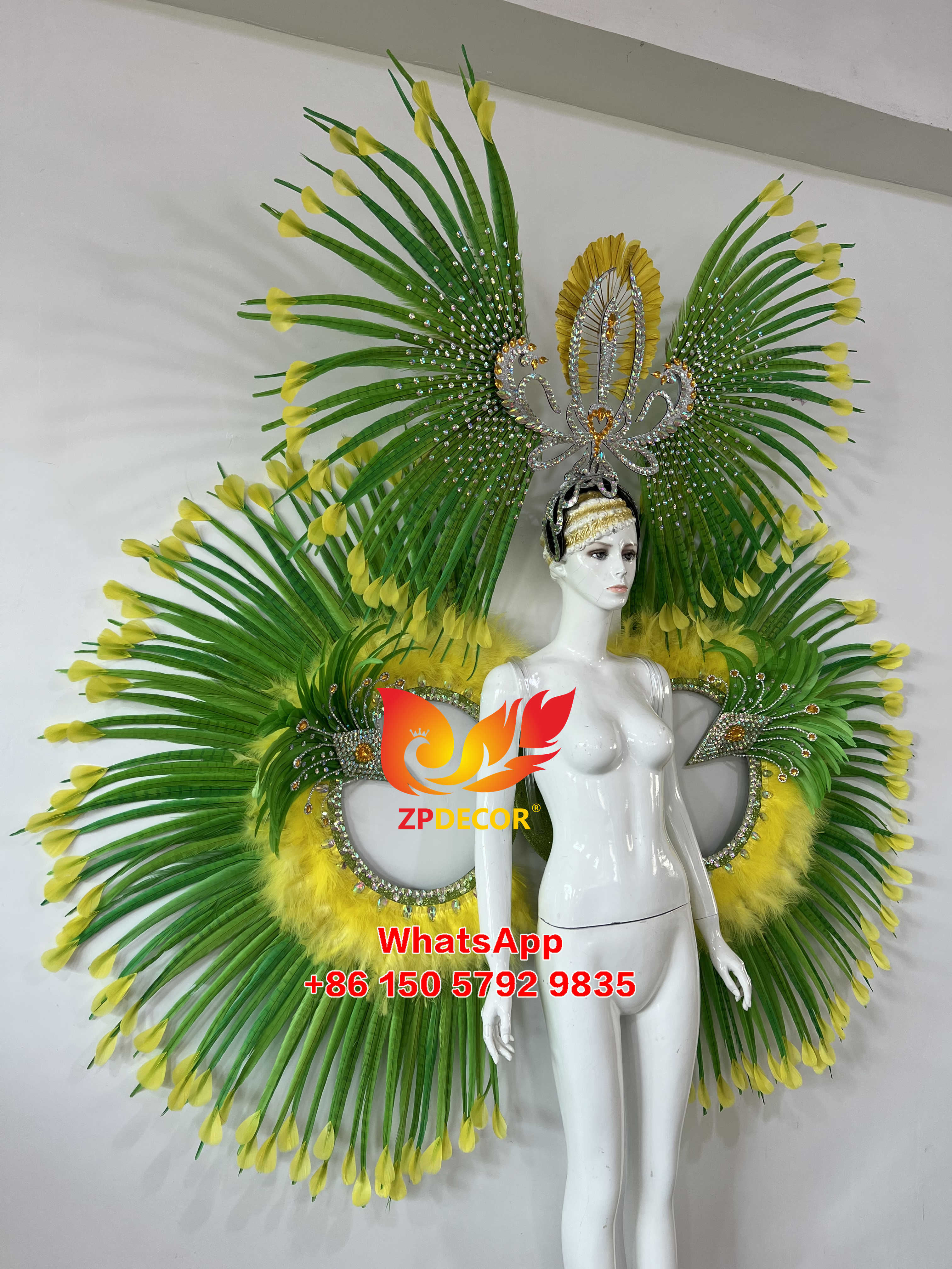 Zpdecor Hand Made Ringneck Pheasant Feathers Carnival Costumes Outfits