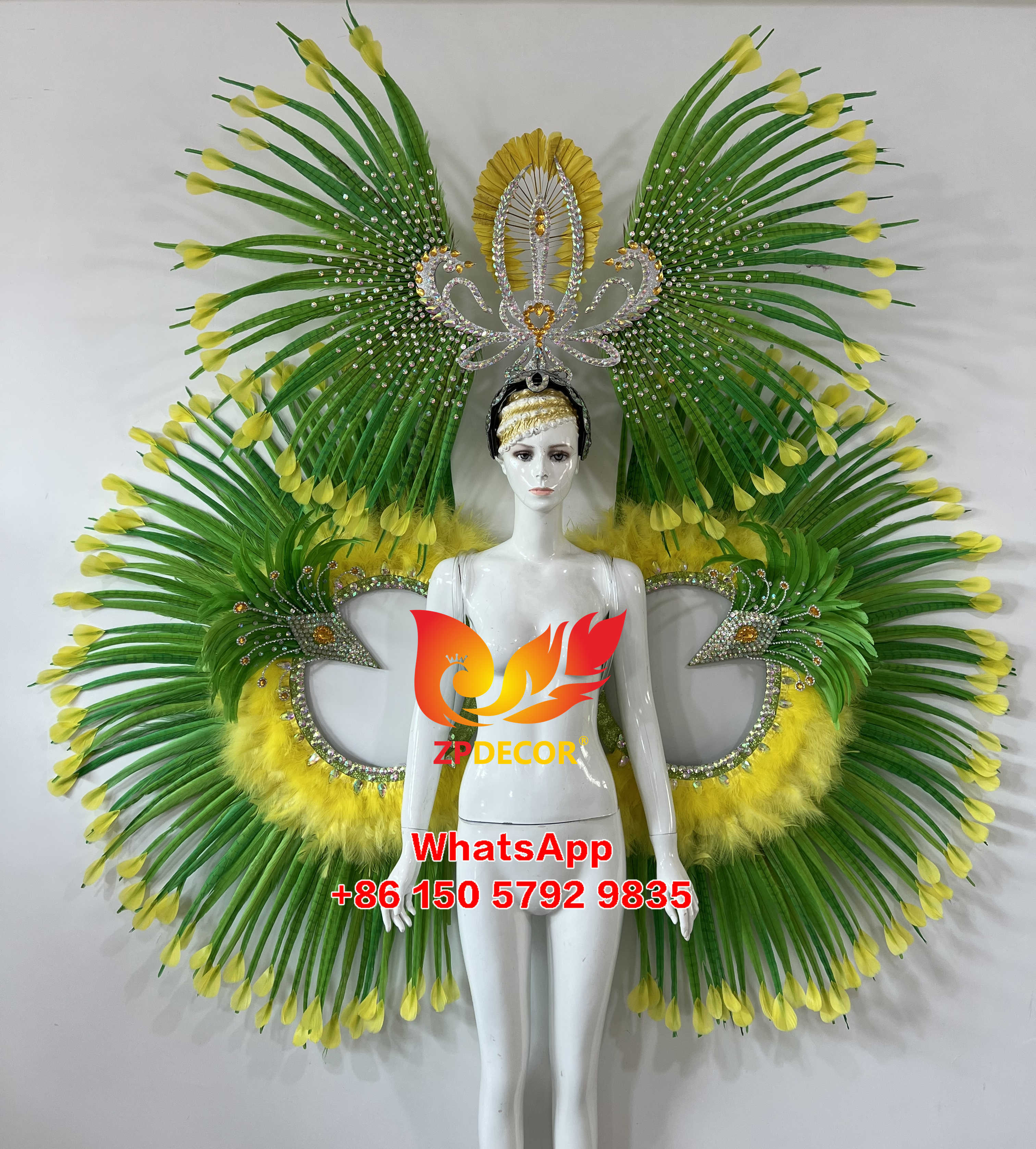 Zpdecor Hand Made Ringneck Pheasant Feathers Carnival Costumes Outfits