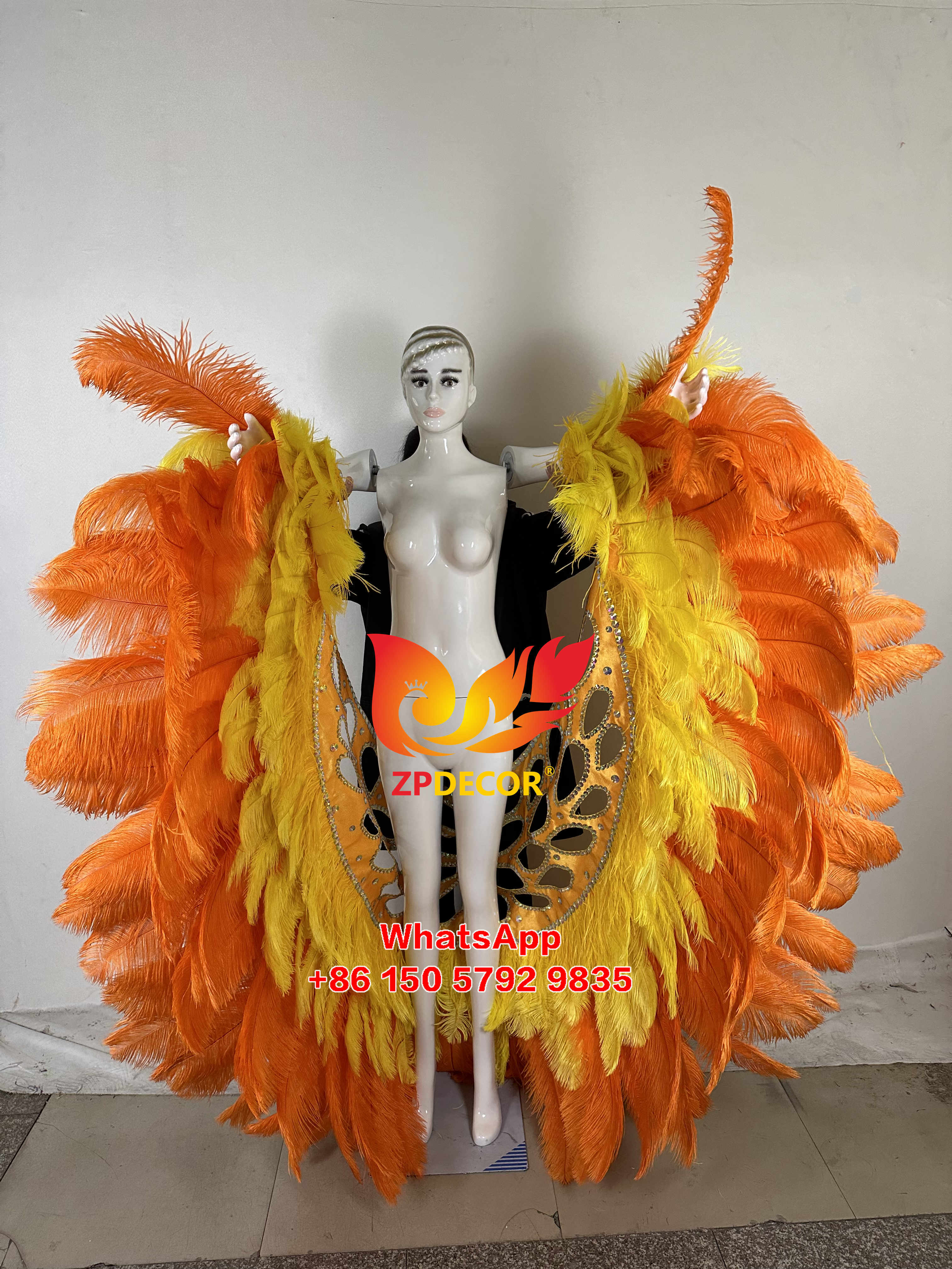 Zpdecor Feathers Hademade Ostrich Feathers Carnival Costumes Outfits