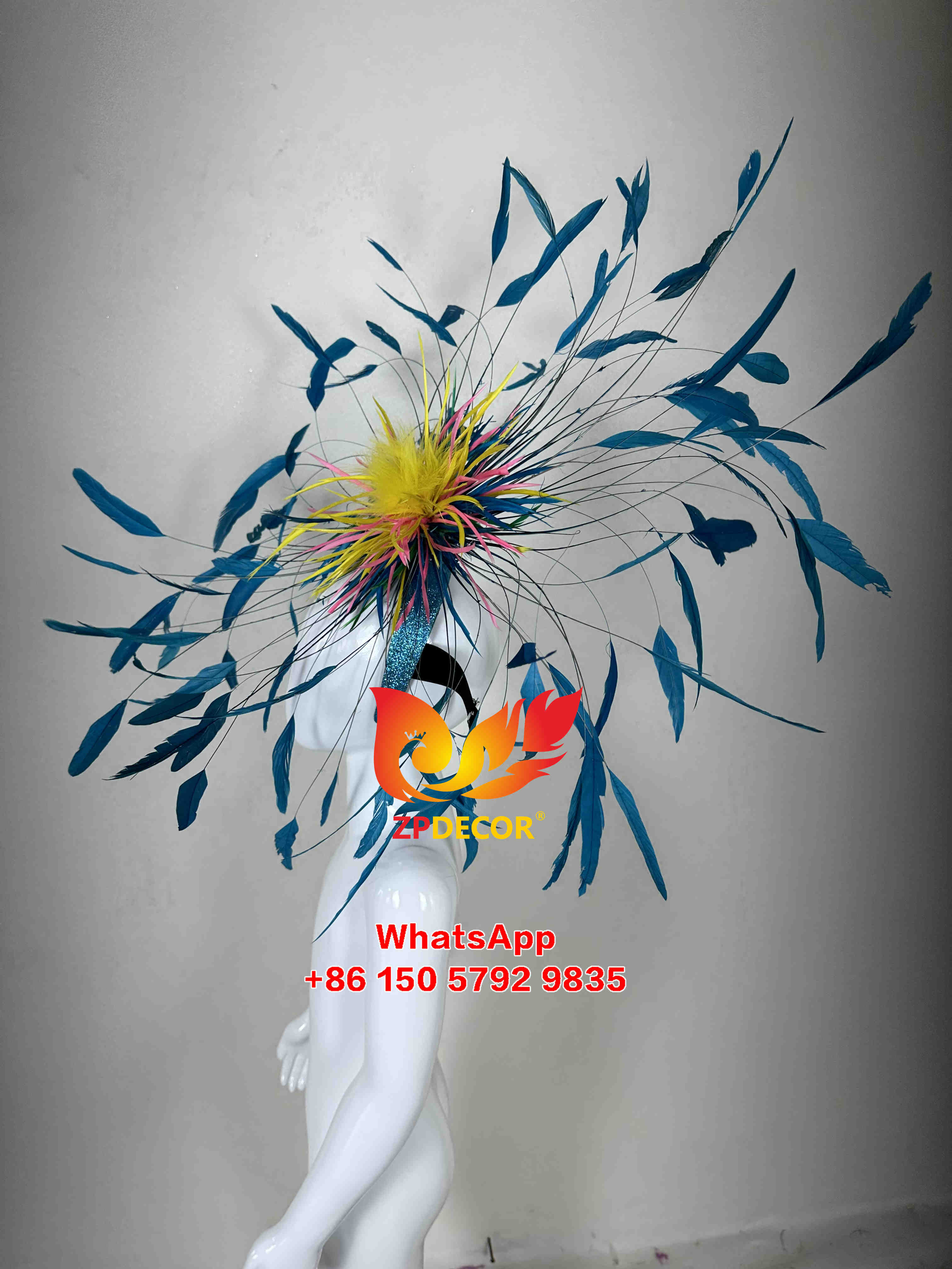Zpdecor Feathers Wholsale Stripped Rooster Feathers Headpieces