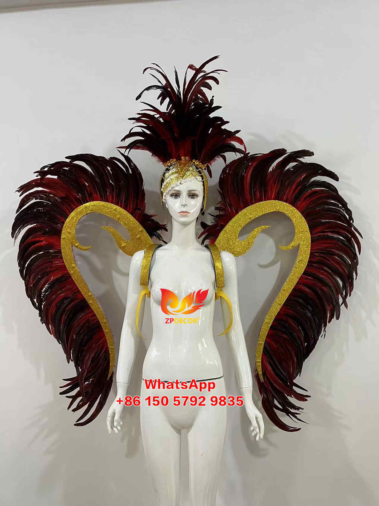 Zpdecor Feathers Hademade Rooster Feathers Carnival Costumes Outfits