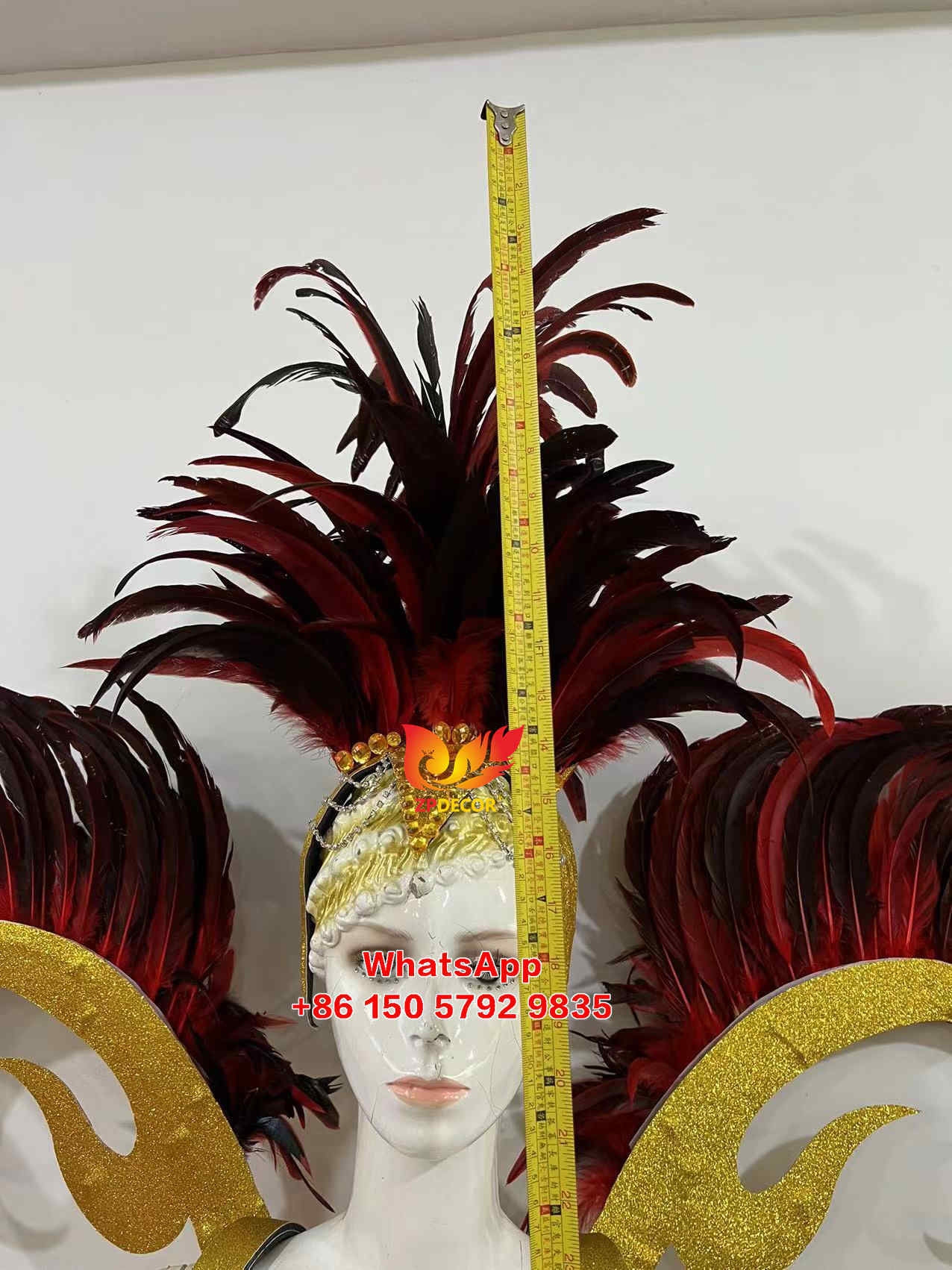 Zpdecor Feathers Hademade Rooster Feathers Carnival Costumes Outfits