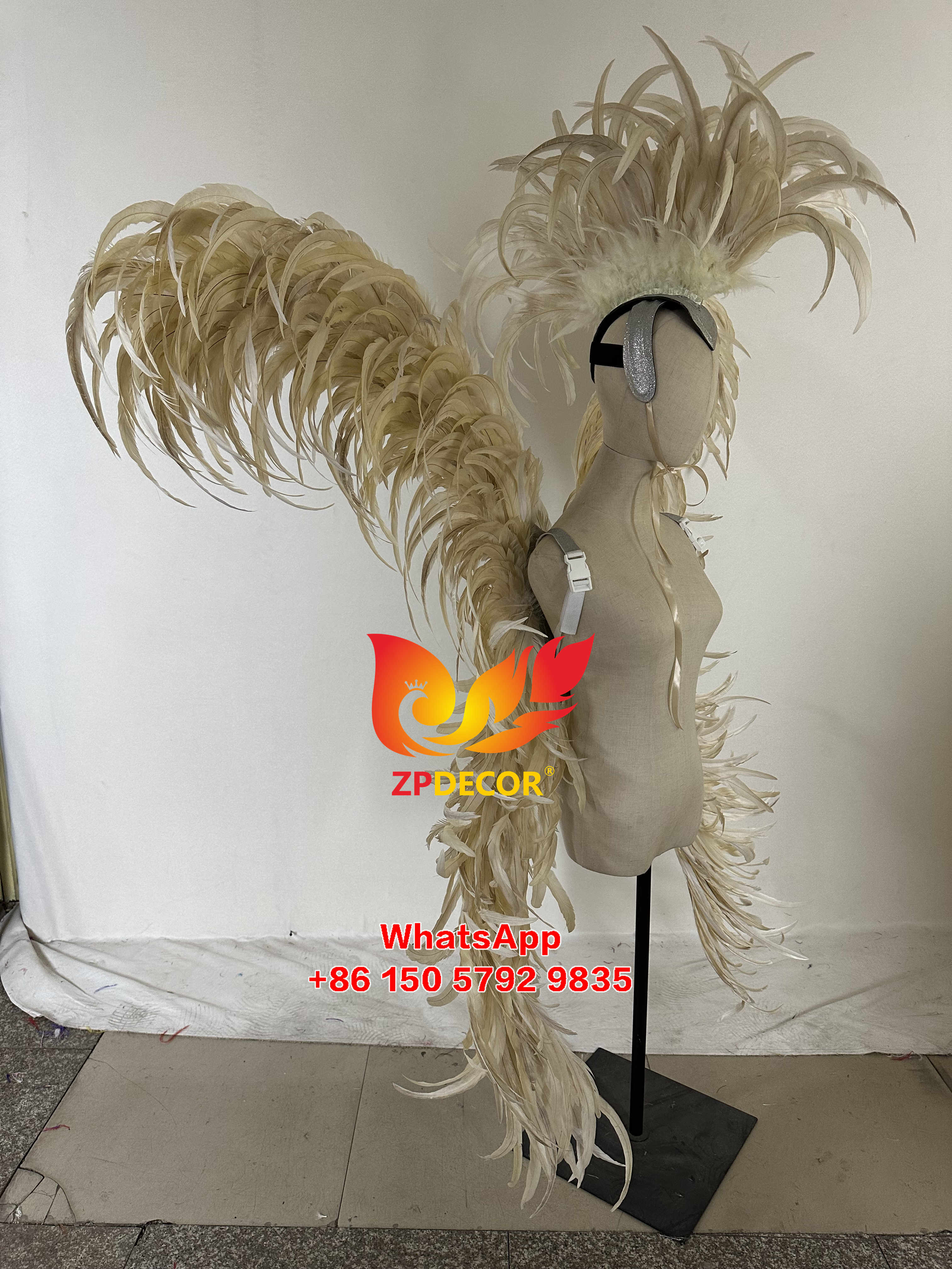 Zpdecor Feathers Hademade Rooster Feathers Carnival Costumes Outfits