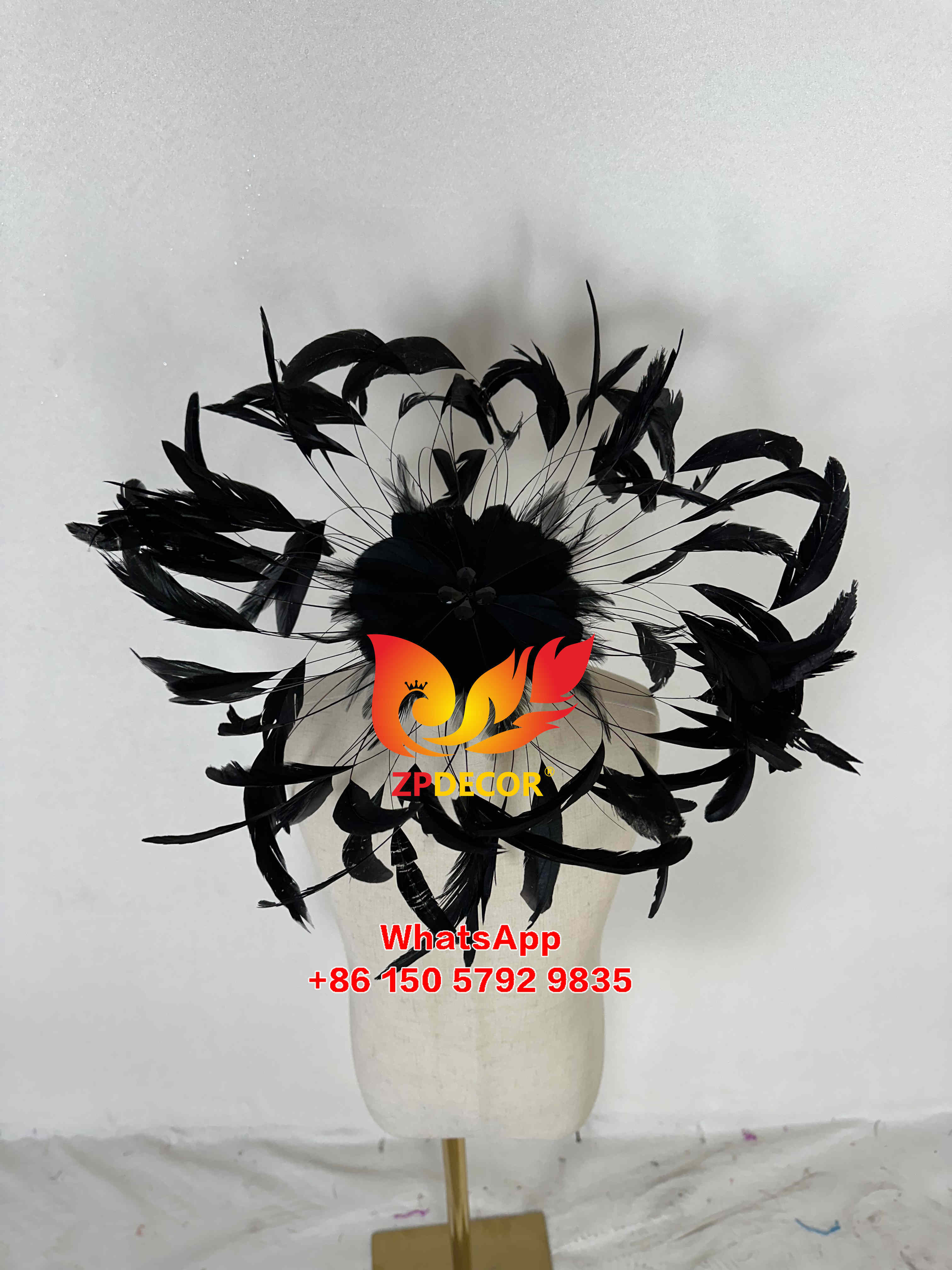 Zpdecor Feathers Stripped Rooster Feathers Headpieces