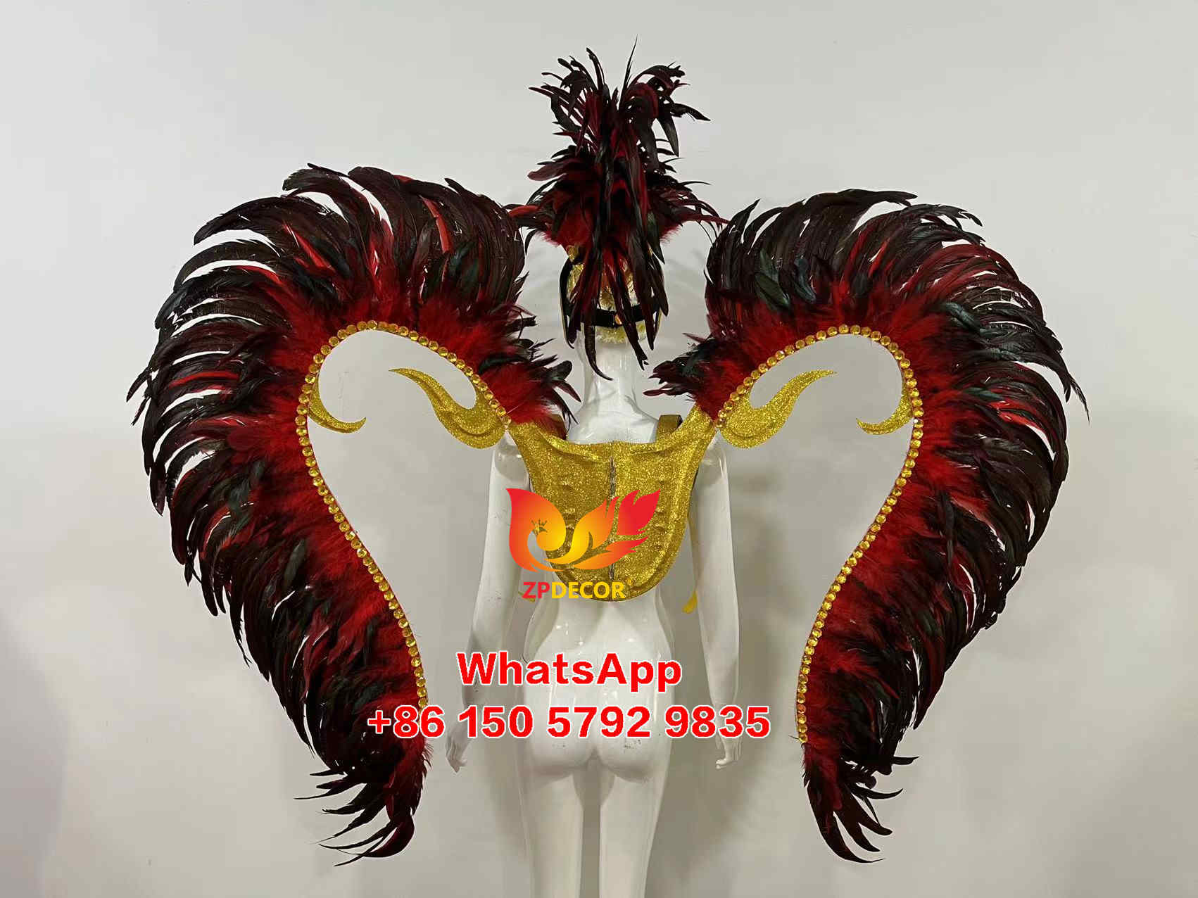 Zpdecor Feathers Hademade Rooster Feathers Carnival Costumes Outfits