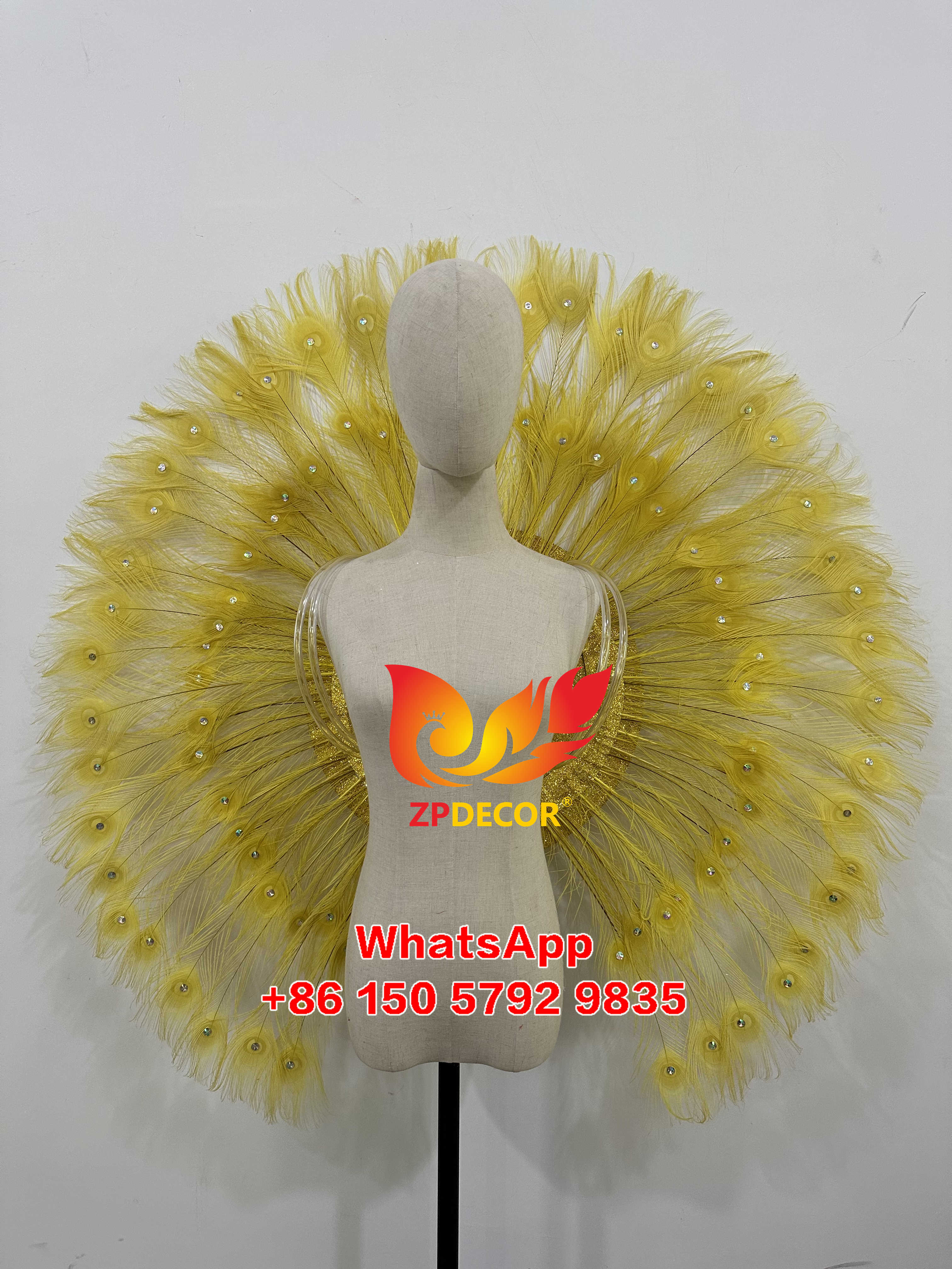 Zpdecor Feathers Hademade Peacock Feathers Carnival Costumes