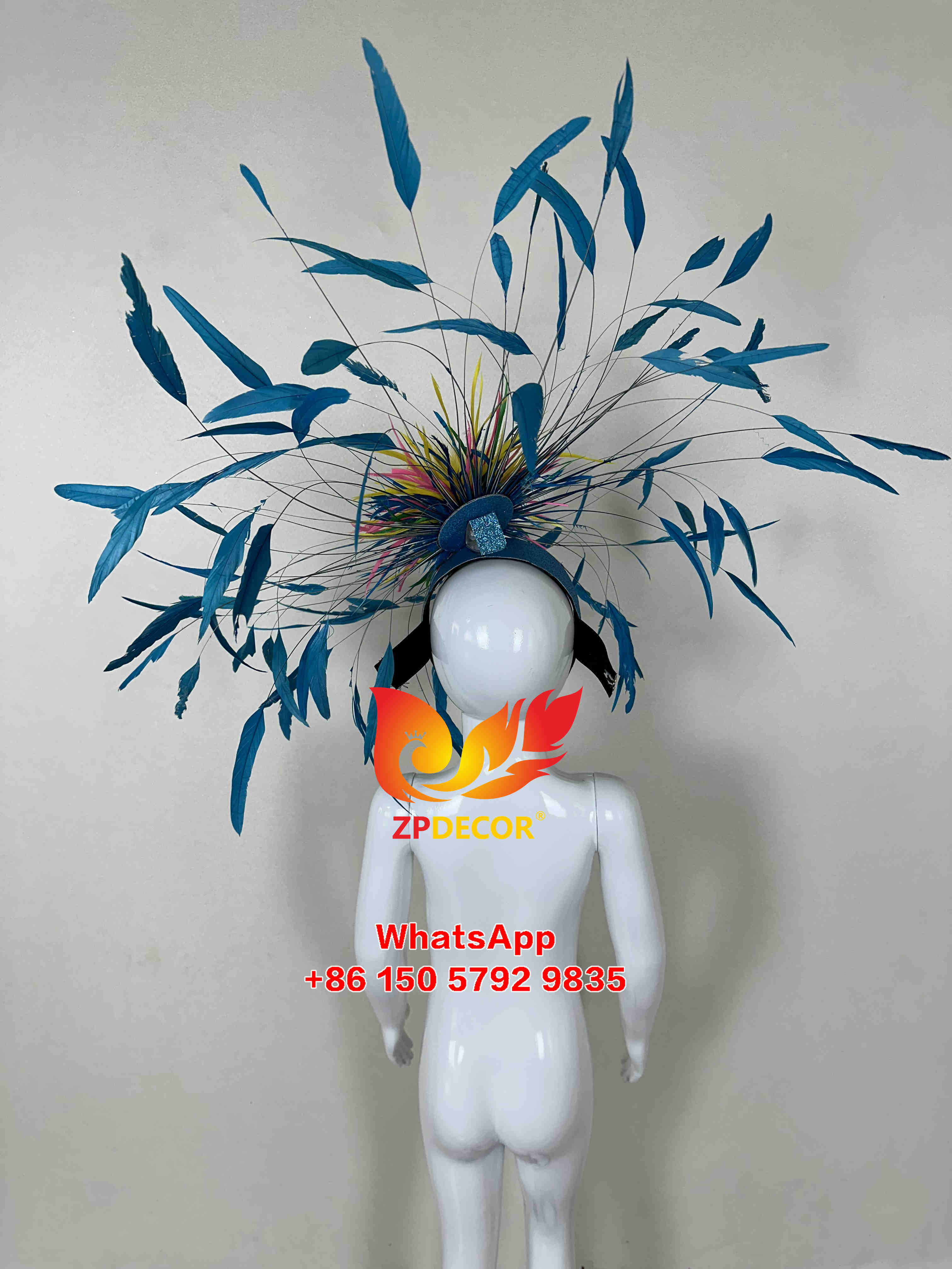 Zpdecor Feathers Wholsale Stripped Rooster Feathers Headpieces