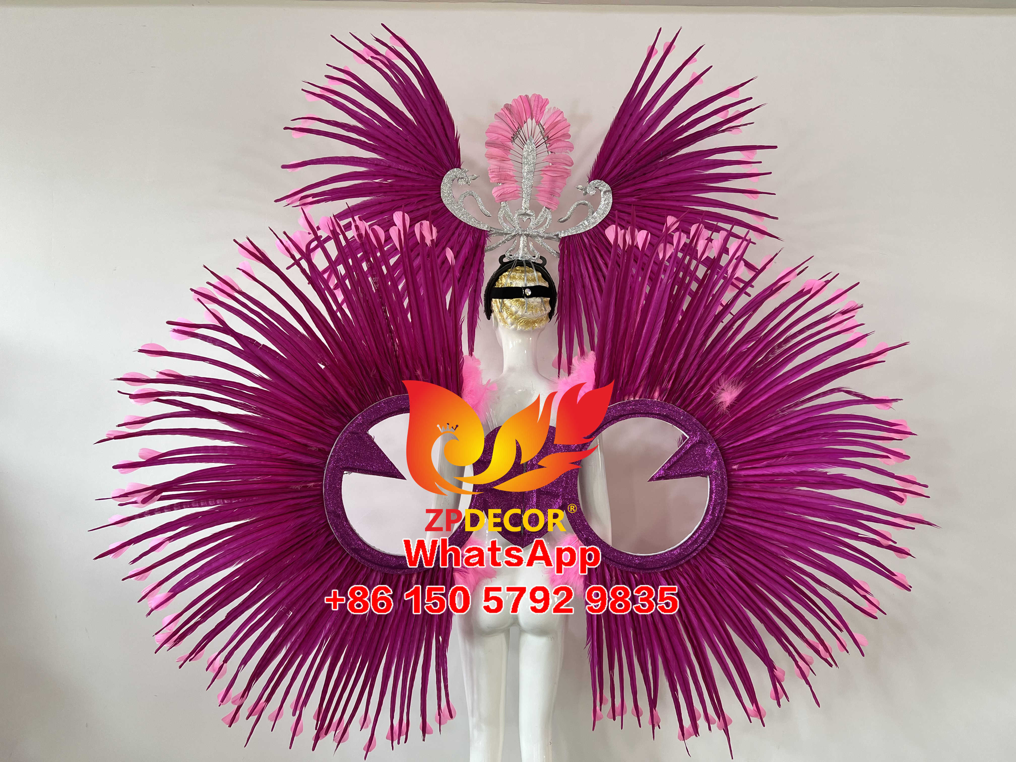 Zpdecor Hand Made Ringneck Pheasant Feathers Carnival Costumes Outfits