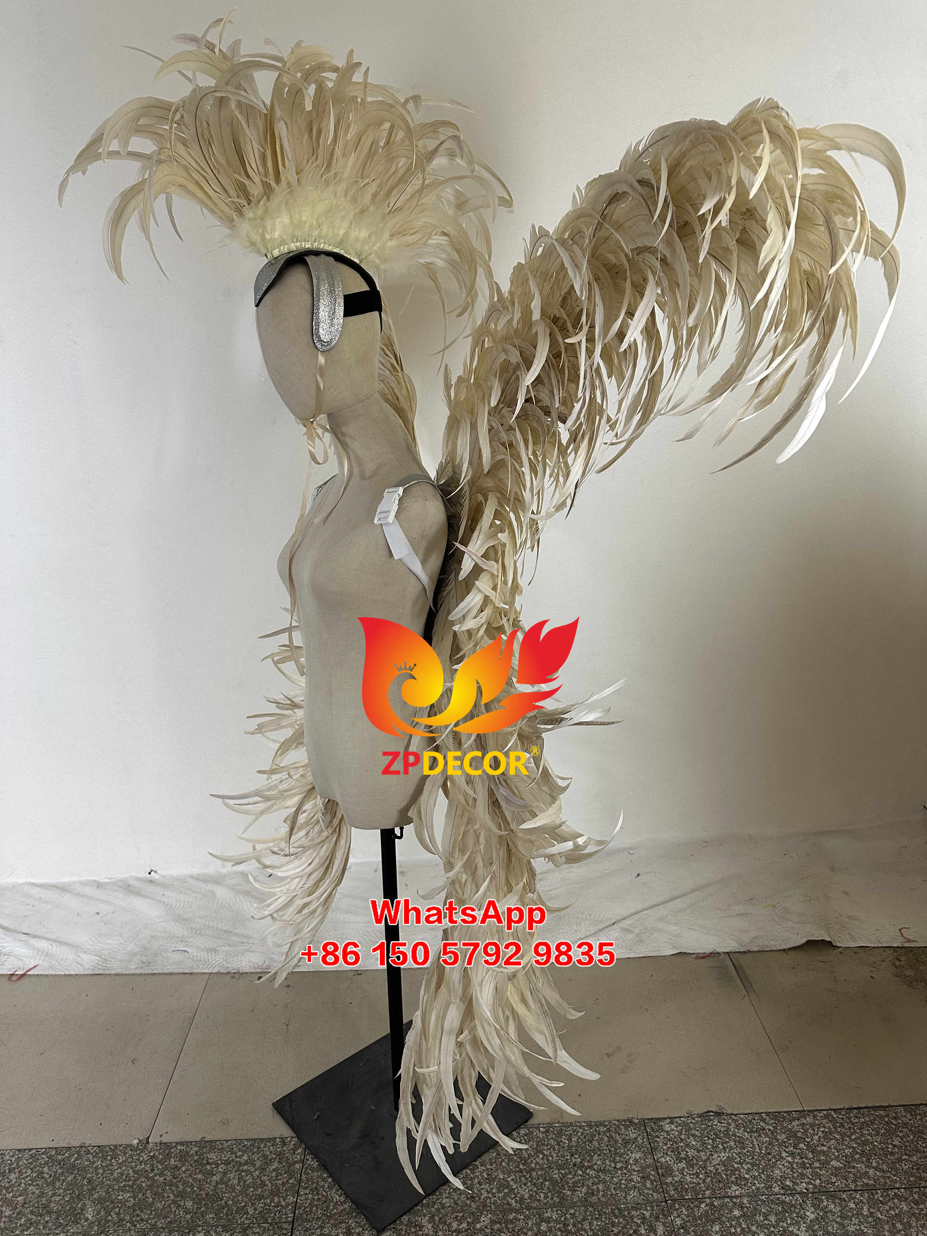 Zpdecor Feathers Hademade Rooster Feathers Carnival Costumes Outfits
