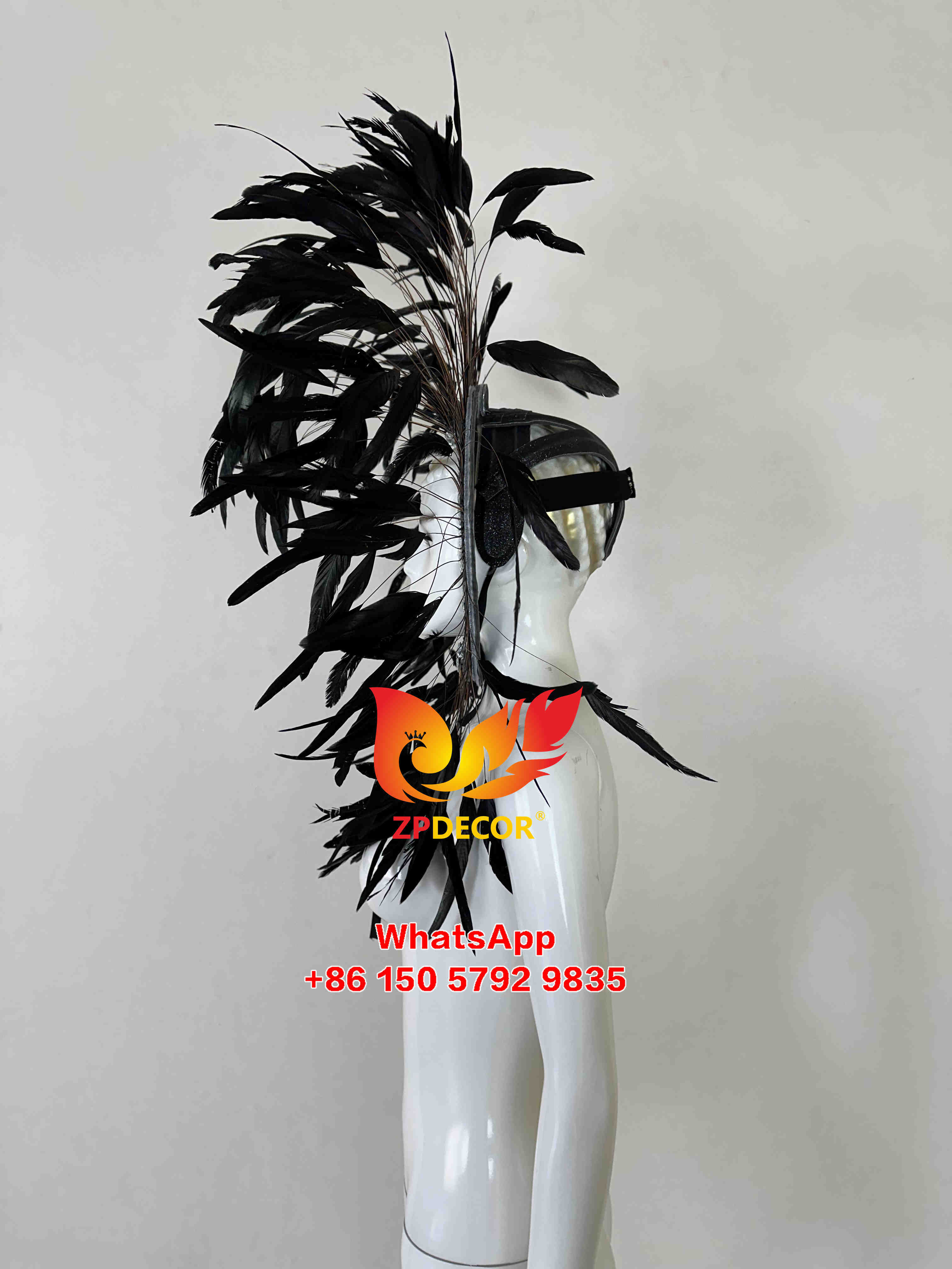 Zpdecor Feathers Wholsale Stripped Rooster Feathers Headpieces