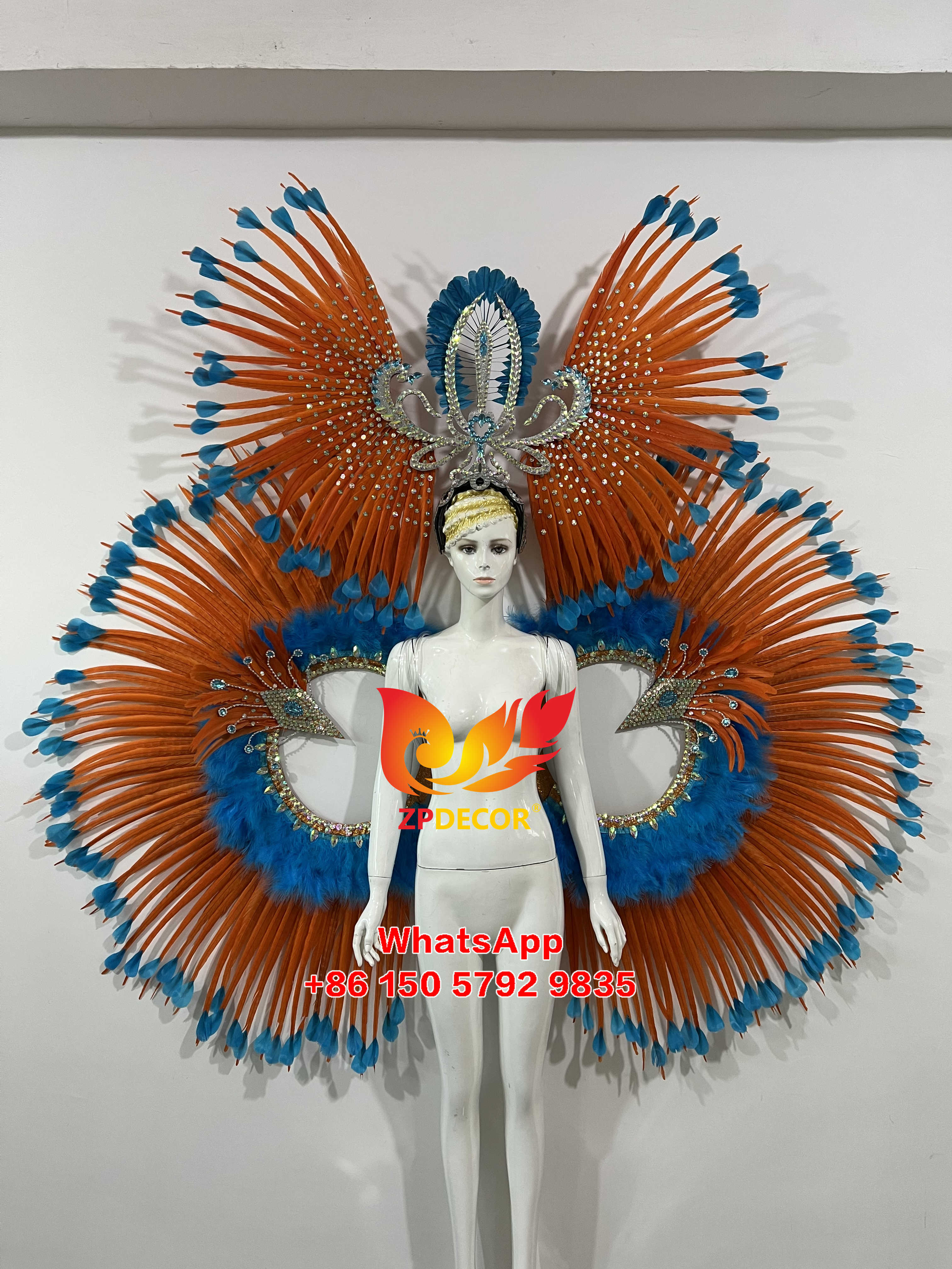 Zpdecor Hand Made Ringneck Pheasant Feathers Carnival Costumes Outfits