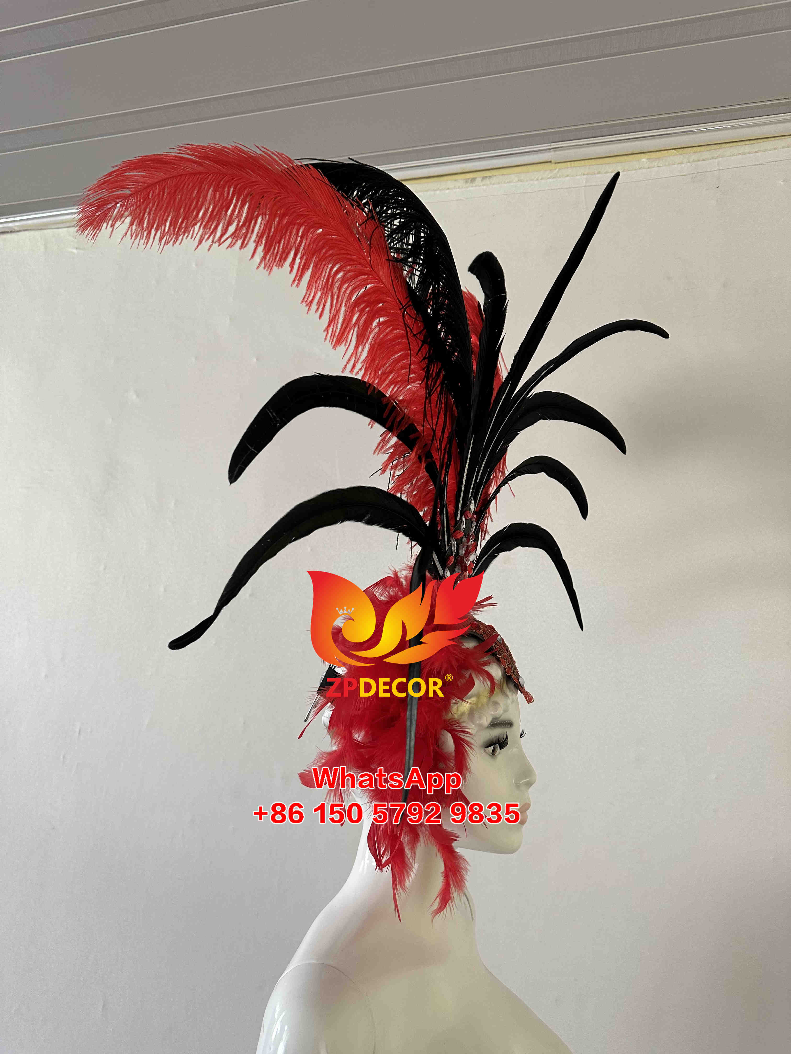 Zpdecor Feathers Supply Rooster Headpiece