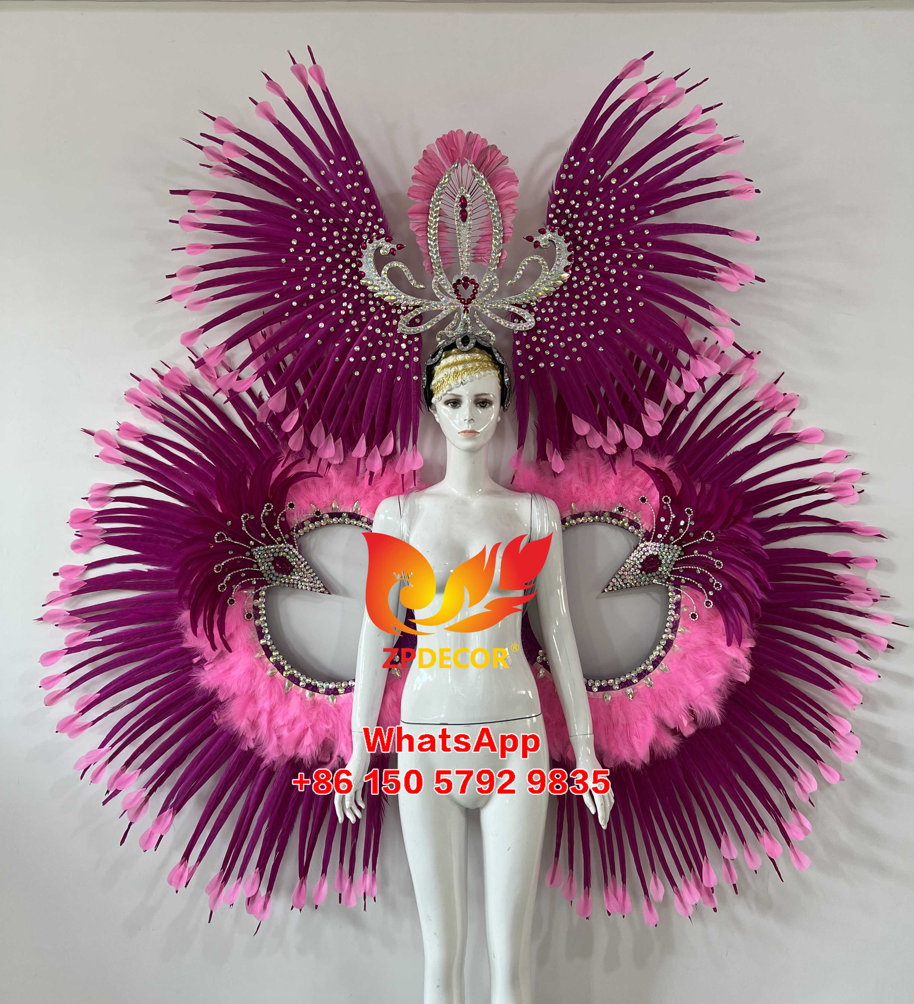 Zpdecor Hand Made Ringneck Pheasant Feathers Carnival Costumes Outfits