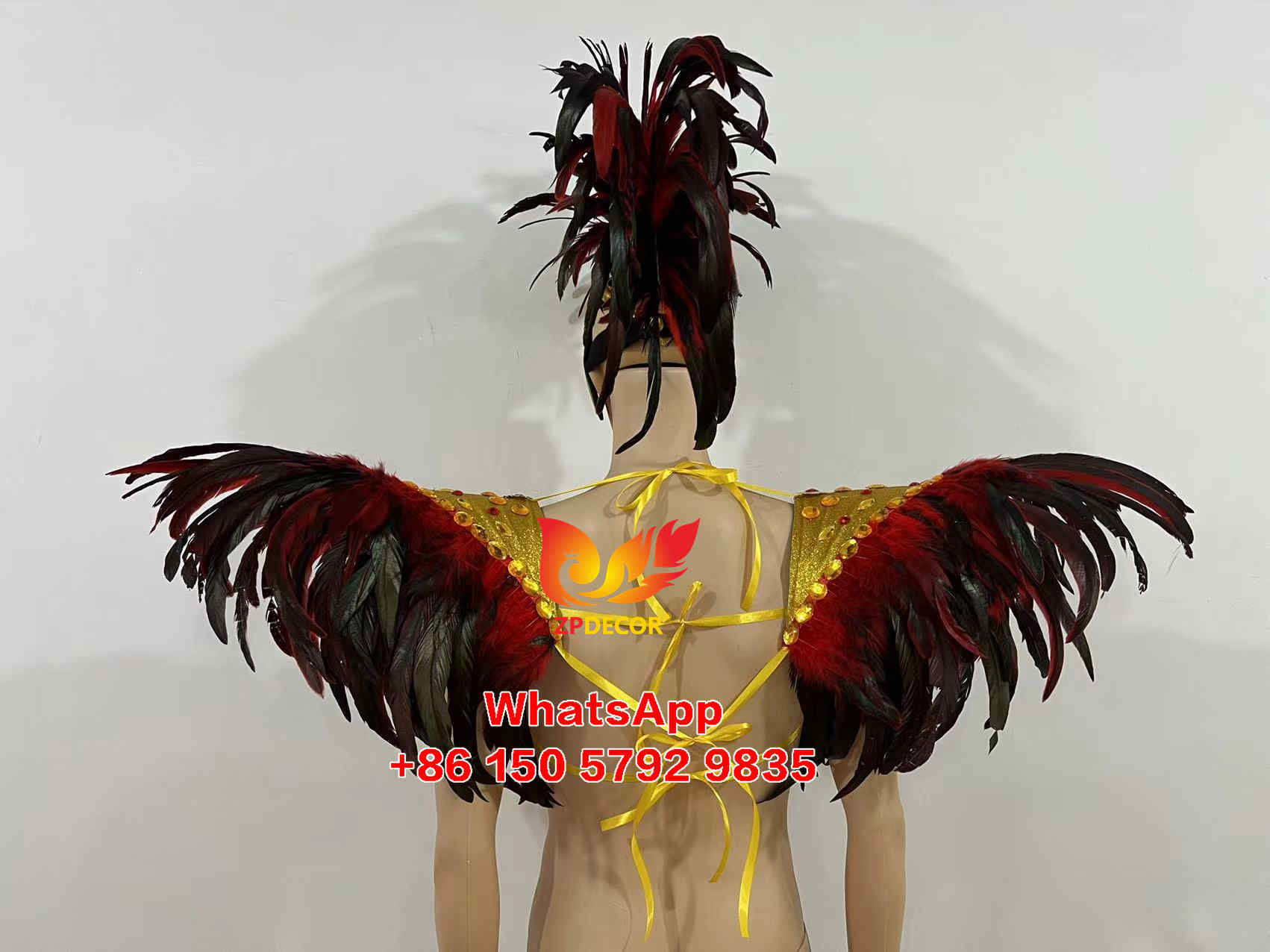 Zpdecor Feathers Hademade Rooster Feathers Carnival Costumes Outfits