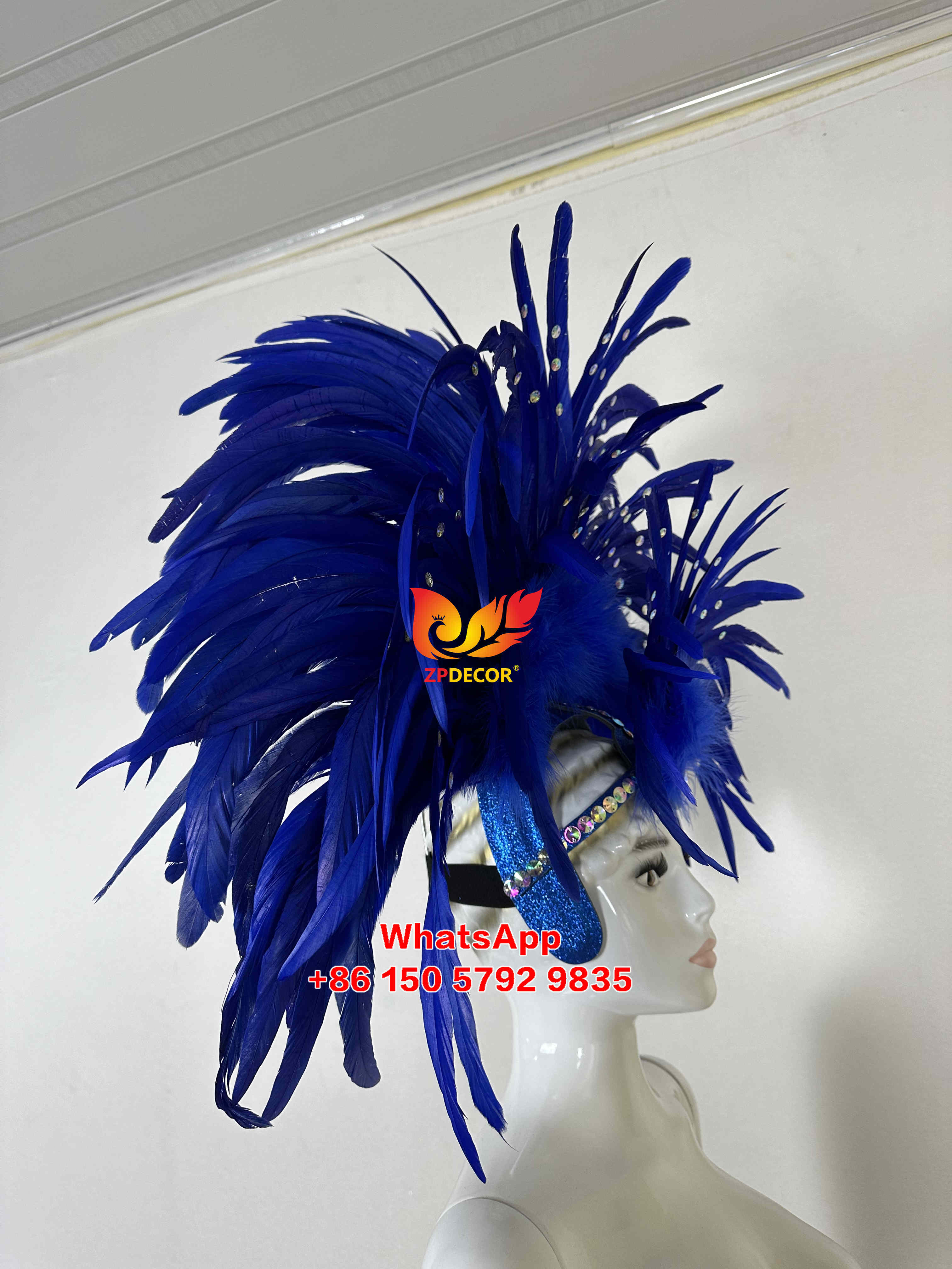 Zpdecor Feathers Wholsale Stripped Rooster Feathers Headpieces