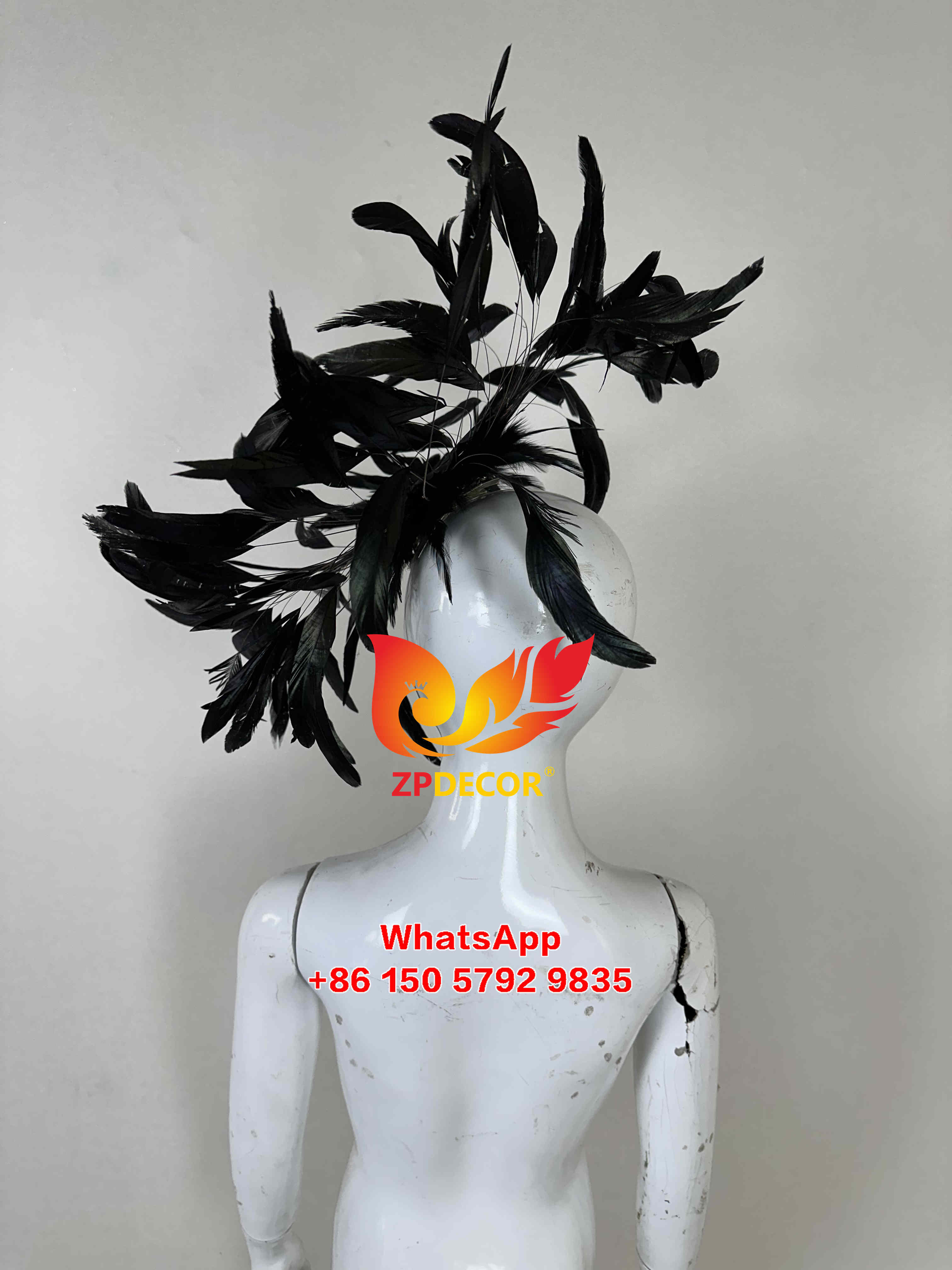 Zpdecor Feathers Stripped Rooster Feathers Headpieces