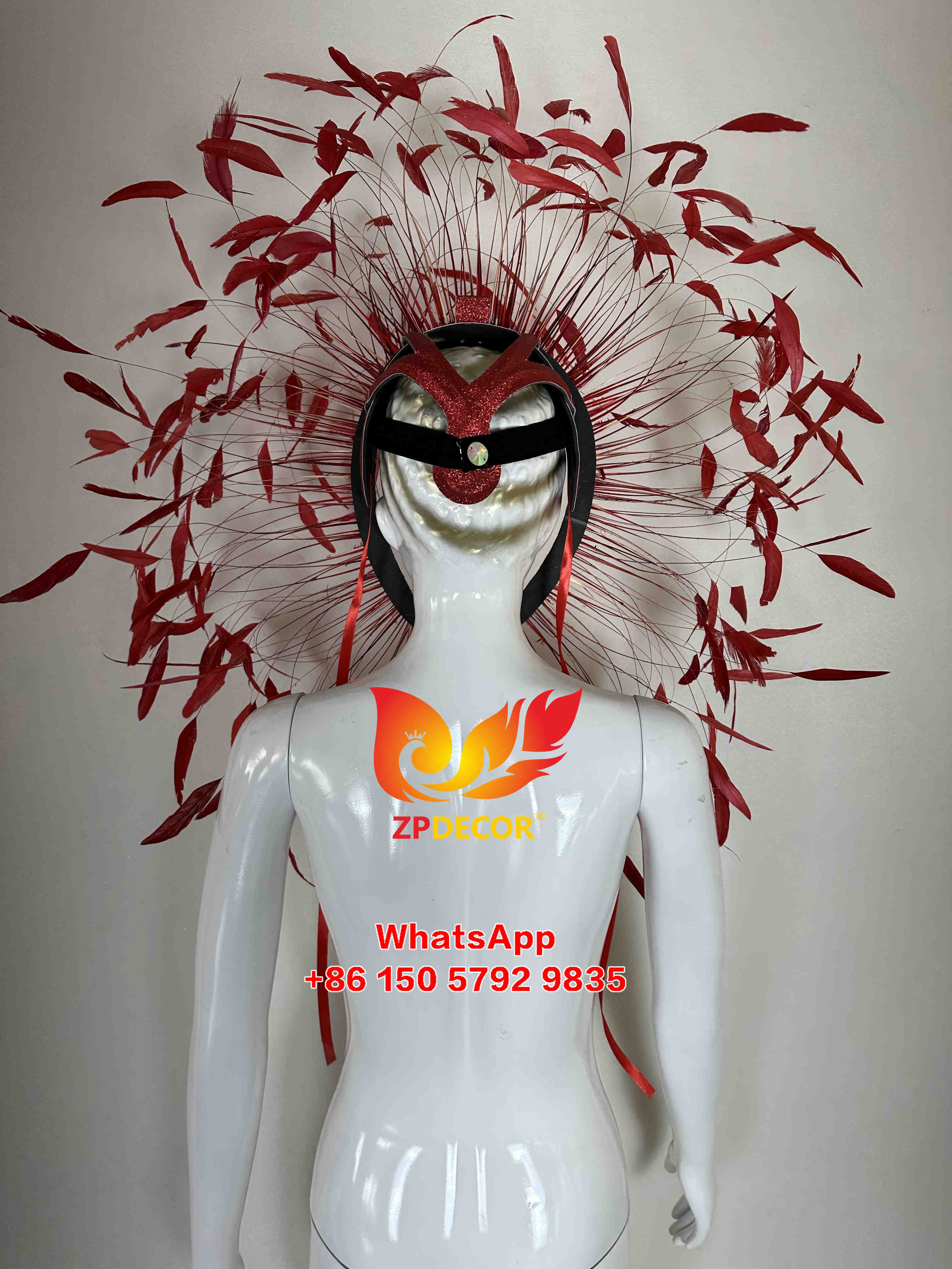 Zpdecor Feathers Wholsale Stripped Rooster Feathers Headpieces