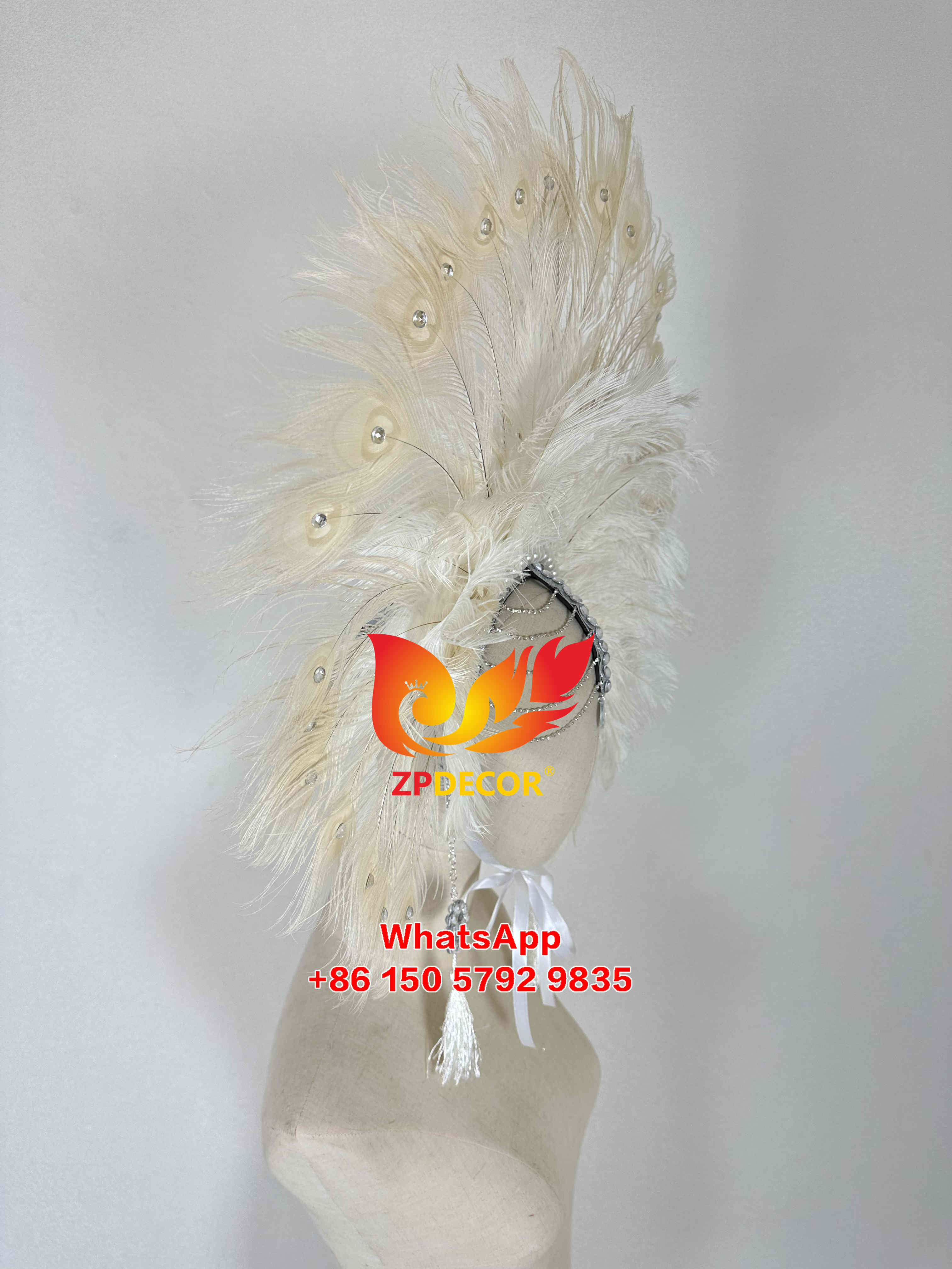 Zpdecor Feathers Peacock Feathers Headpieces