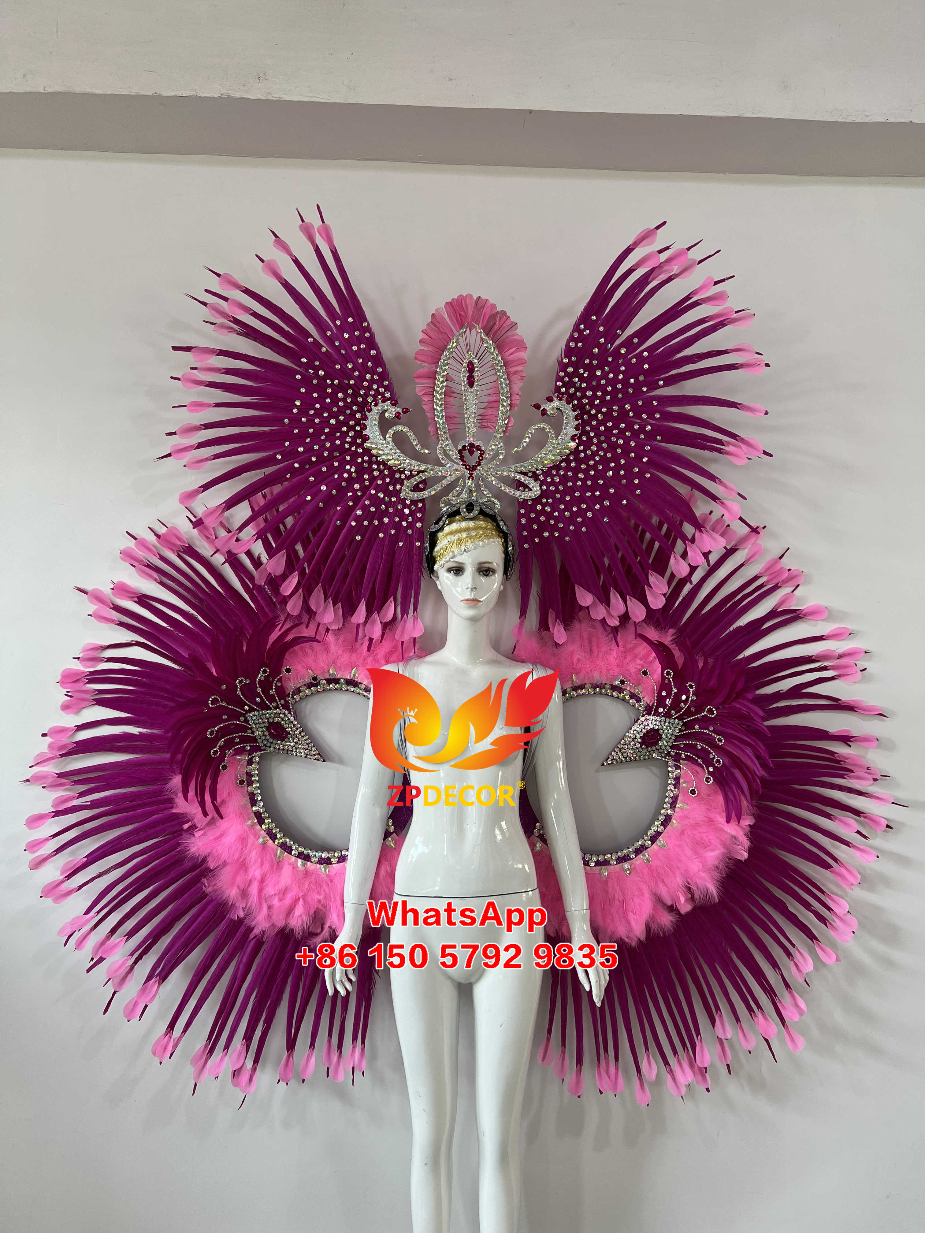Zpdecor Hand Made Ringneck Pheasant Feathers Carnival Costumes Outfits