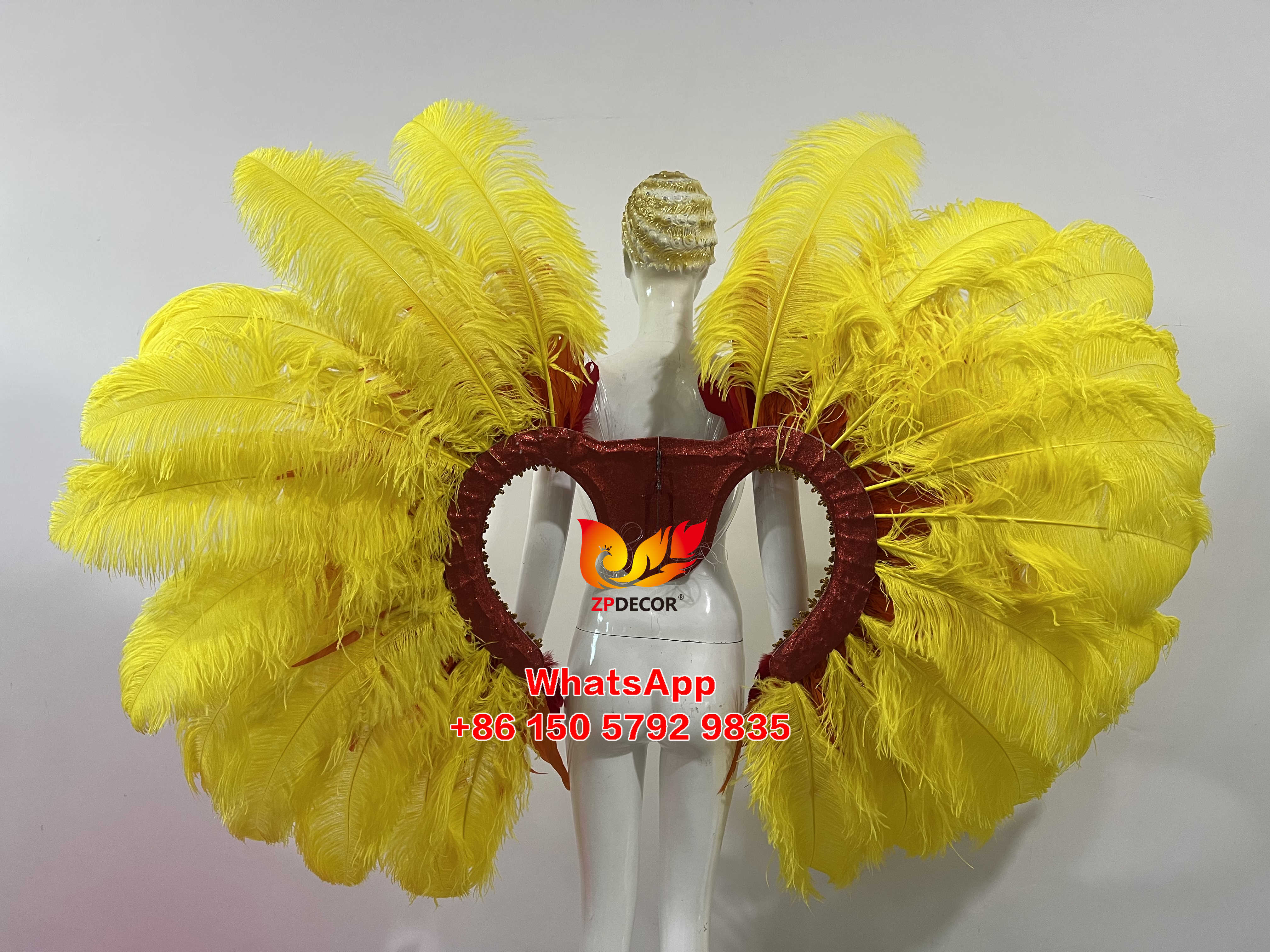 Zpdecor Hand Made Ostrich Feathers Carnival Costumes Outfits