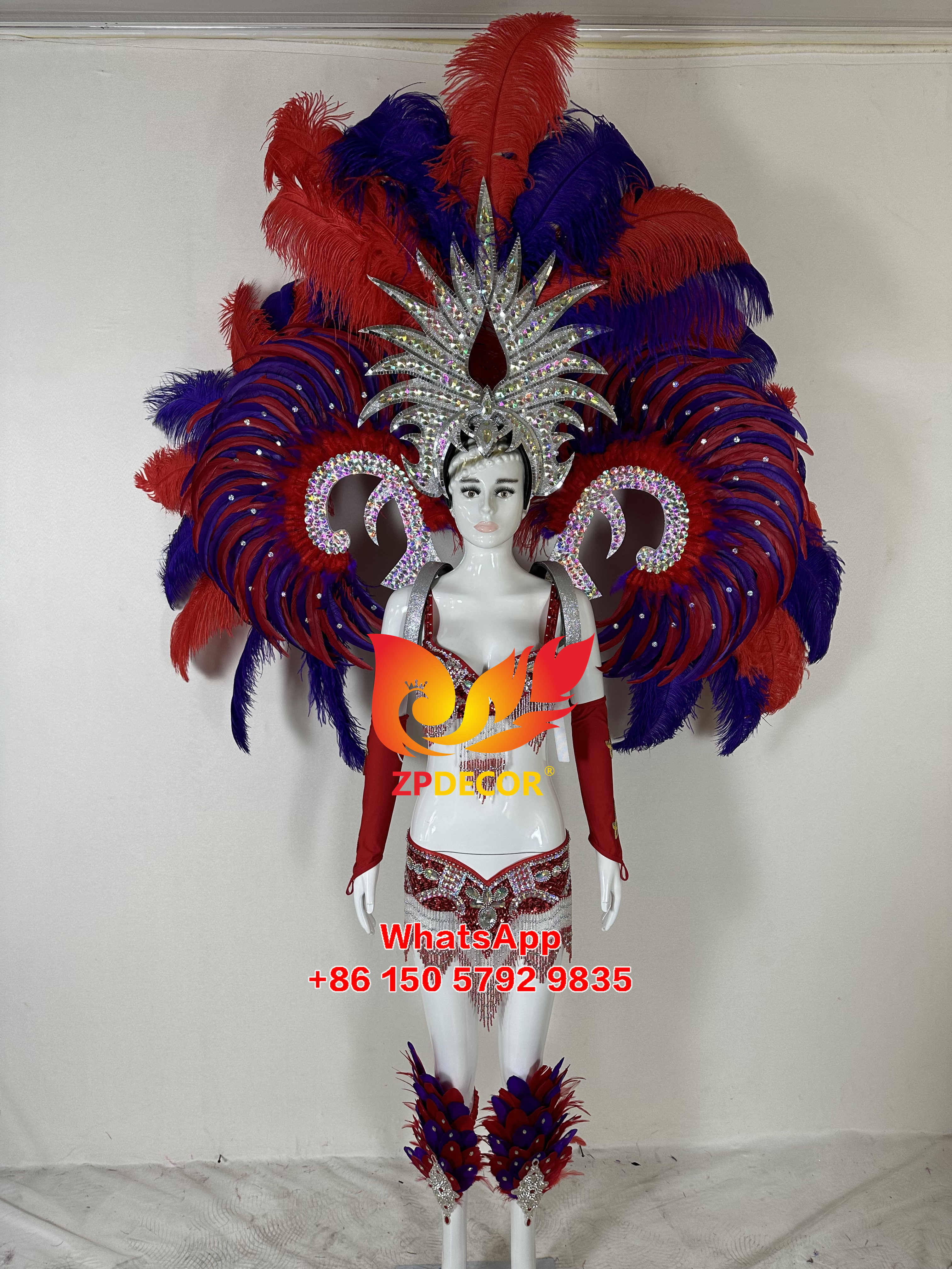 Zpdecor Feathers Hademade Ostrich Feathers Carnival Costumes Outfits