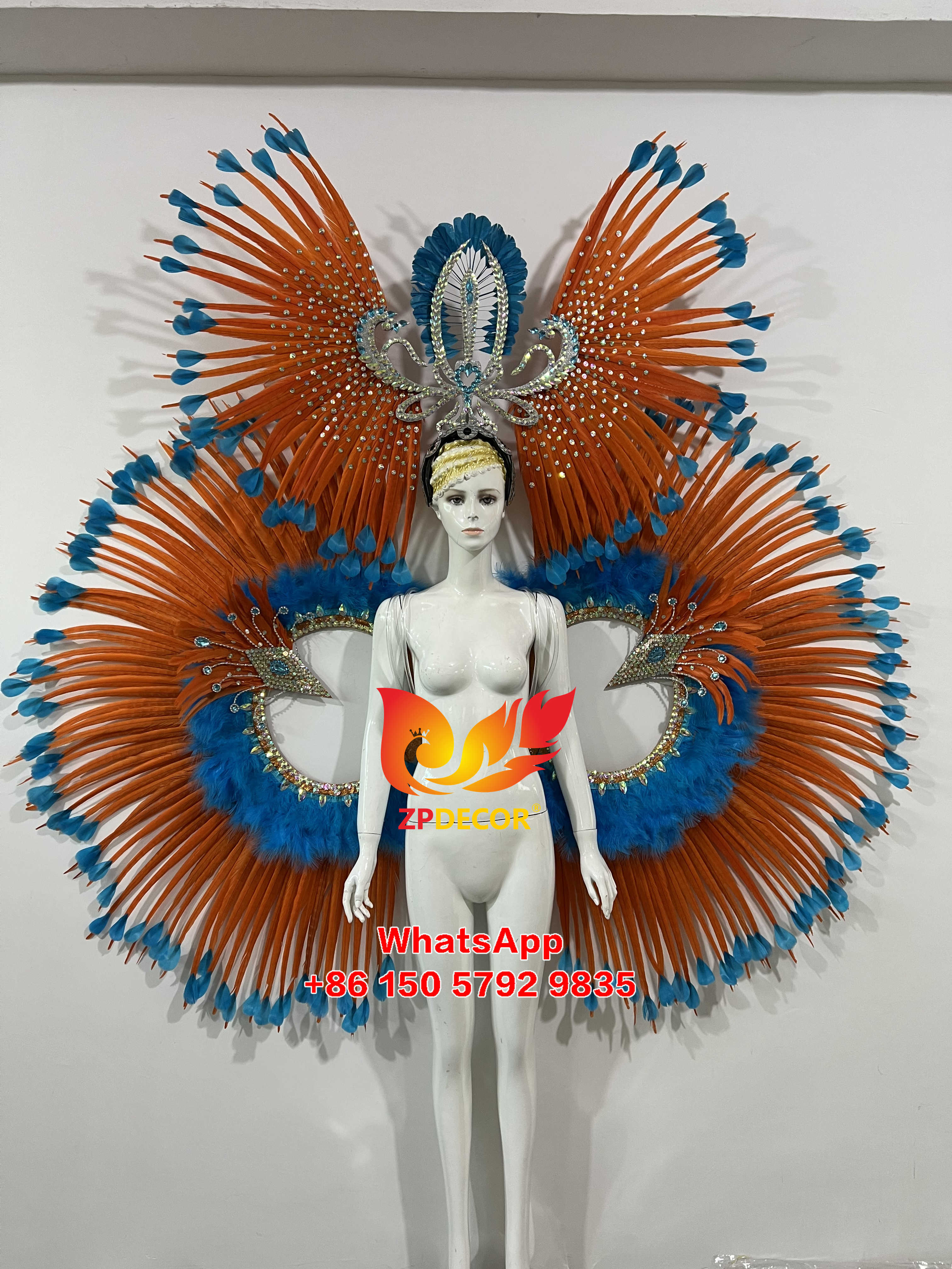 Zpdecor Hand Made Ringneck Pheasant Feathers Carnival Costumes Outfits