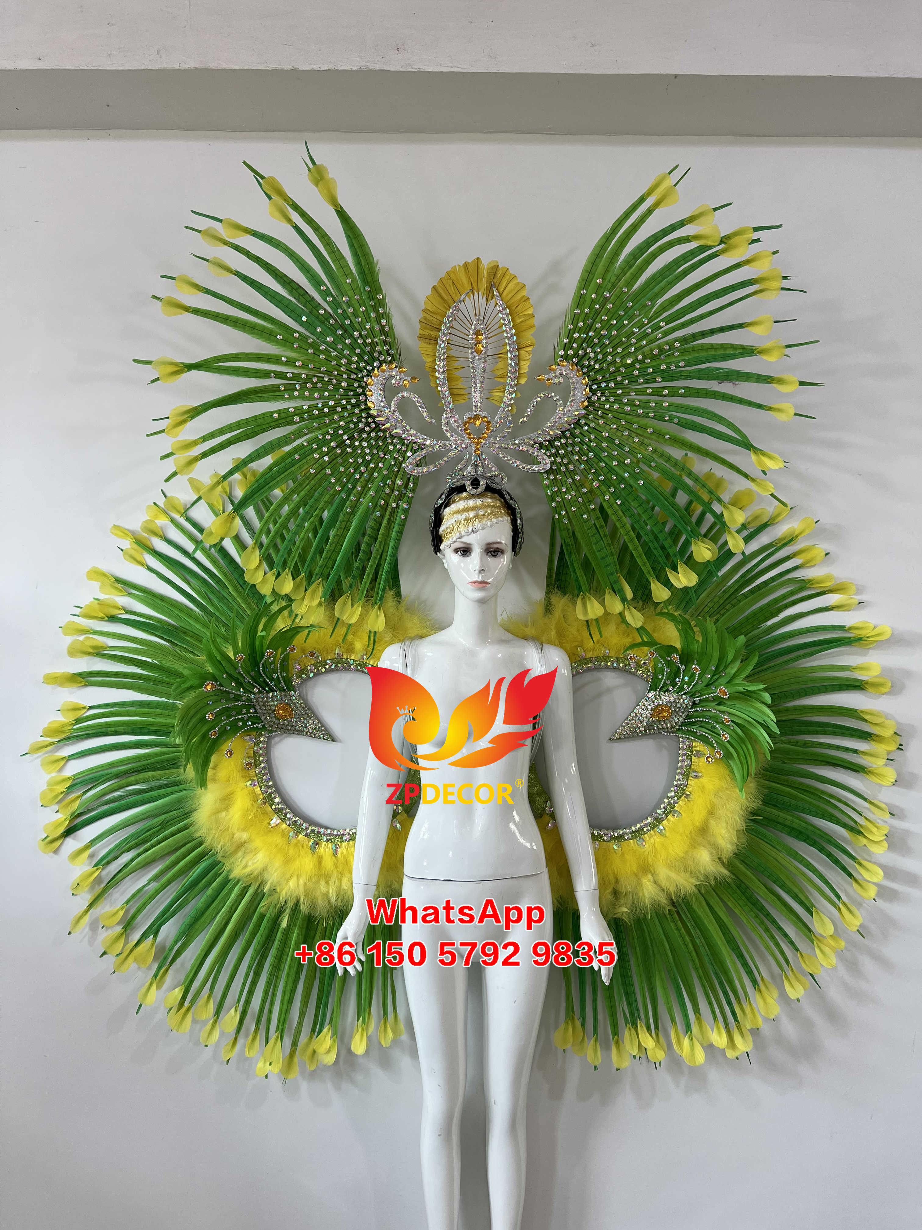 Zpdecor Hand Made Ringneck Pheasant Feathers Carnival Costumes Outfits