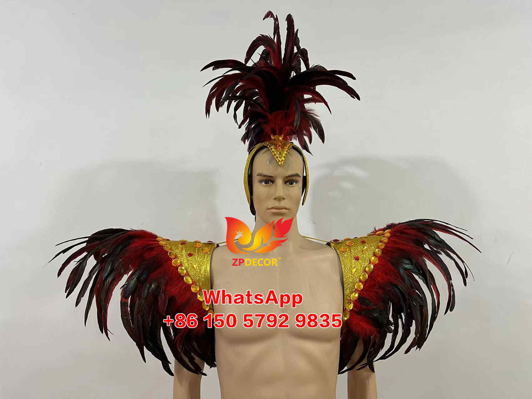 Zpdecor Feathers Hademade Rooster Feathers Carnival Costumes Outfits