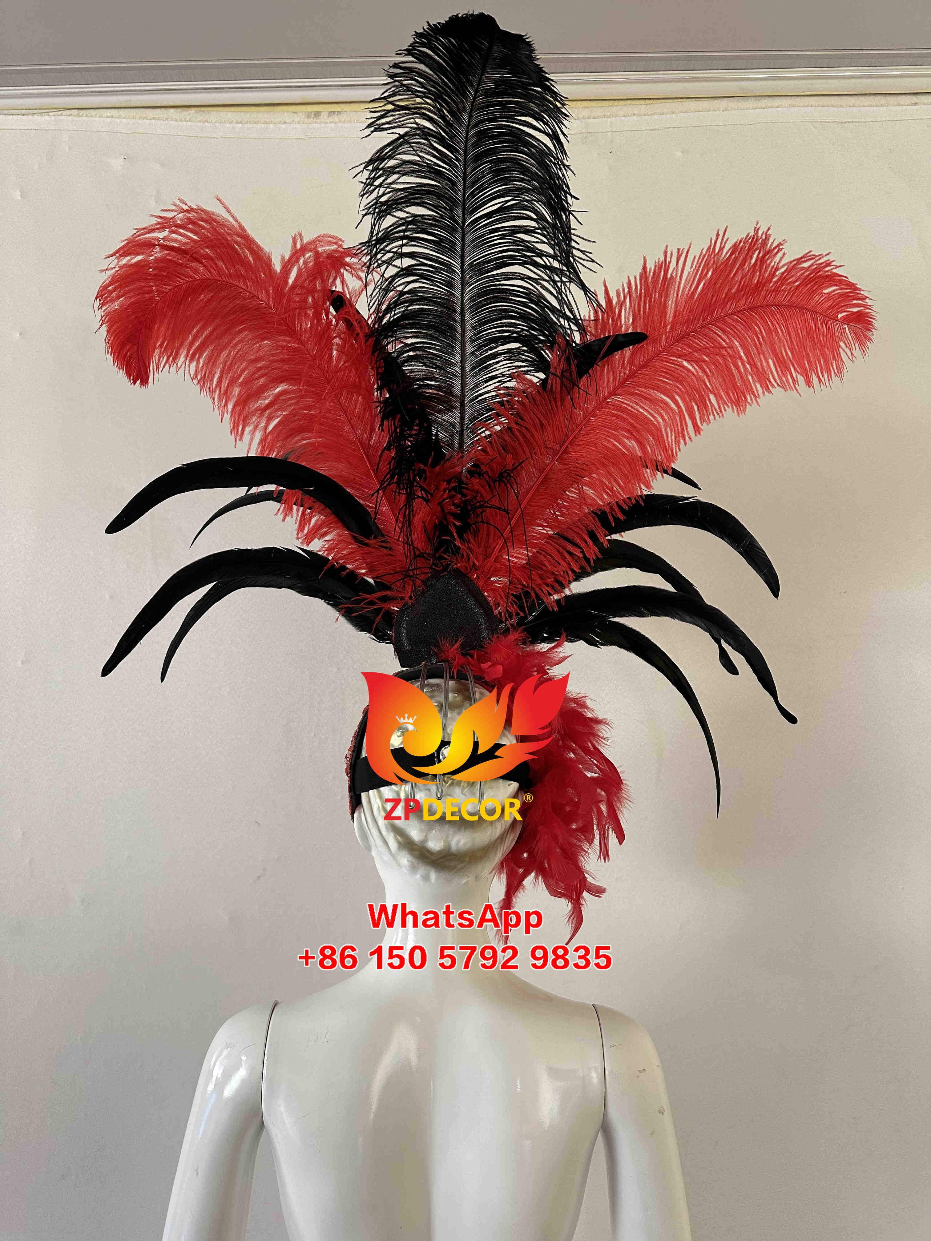 Zpdecor Feathers Supply Rooster Headpiece