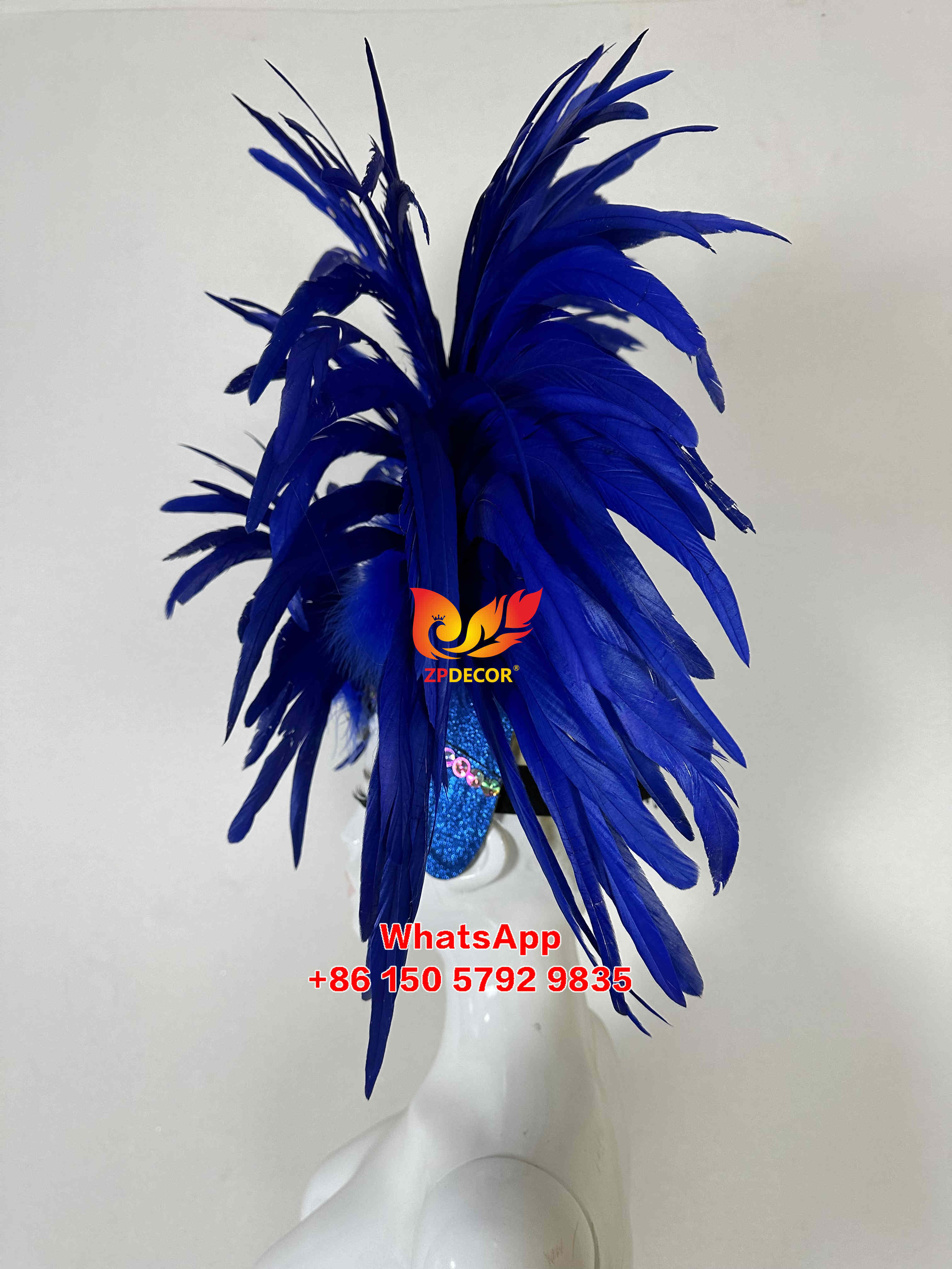 Zpdecor Feathers Wholsale Stripped Rooster Feathers Headpieces