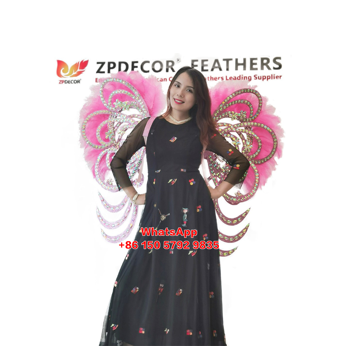 Zpdecor Feathers Hademade Ostrich Feathers Carnival Costumes Outfits