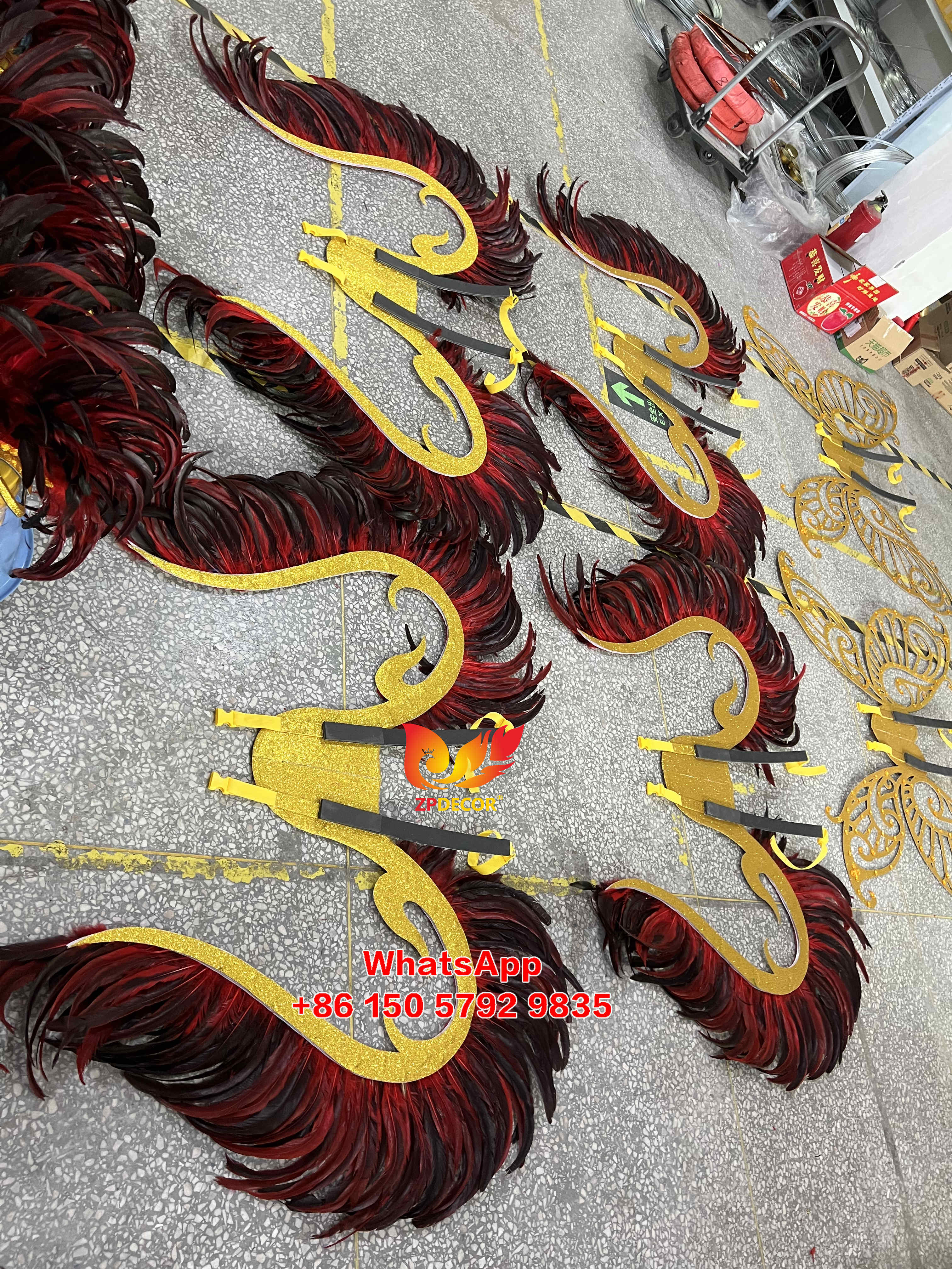 Zpdecor Feathers Hademade Rooster Feathers Carnival Costumes Outfits