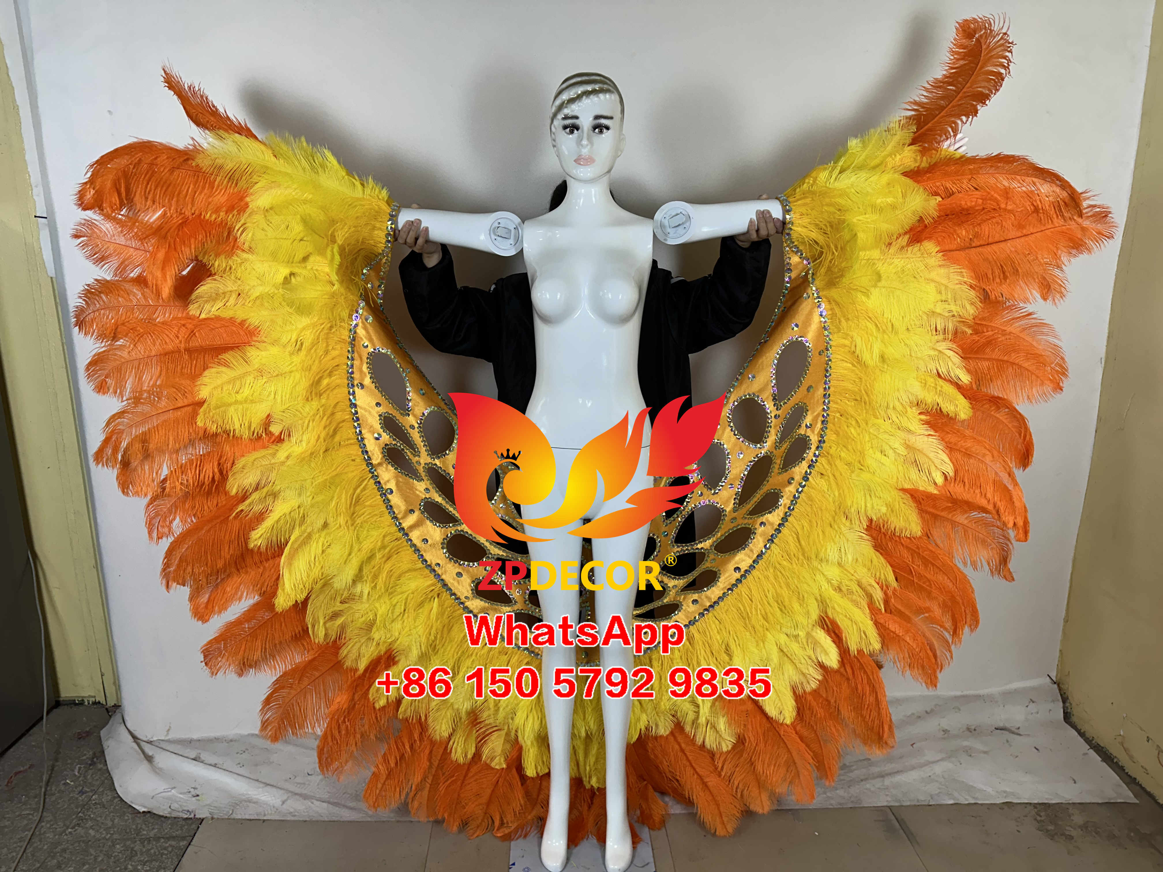 Zpdecor Feathers Hademade Ostrich Feathers Carnival Costumes Outfits