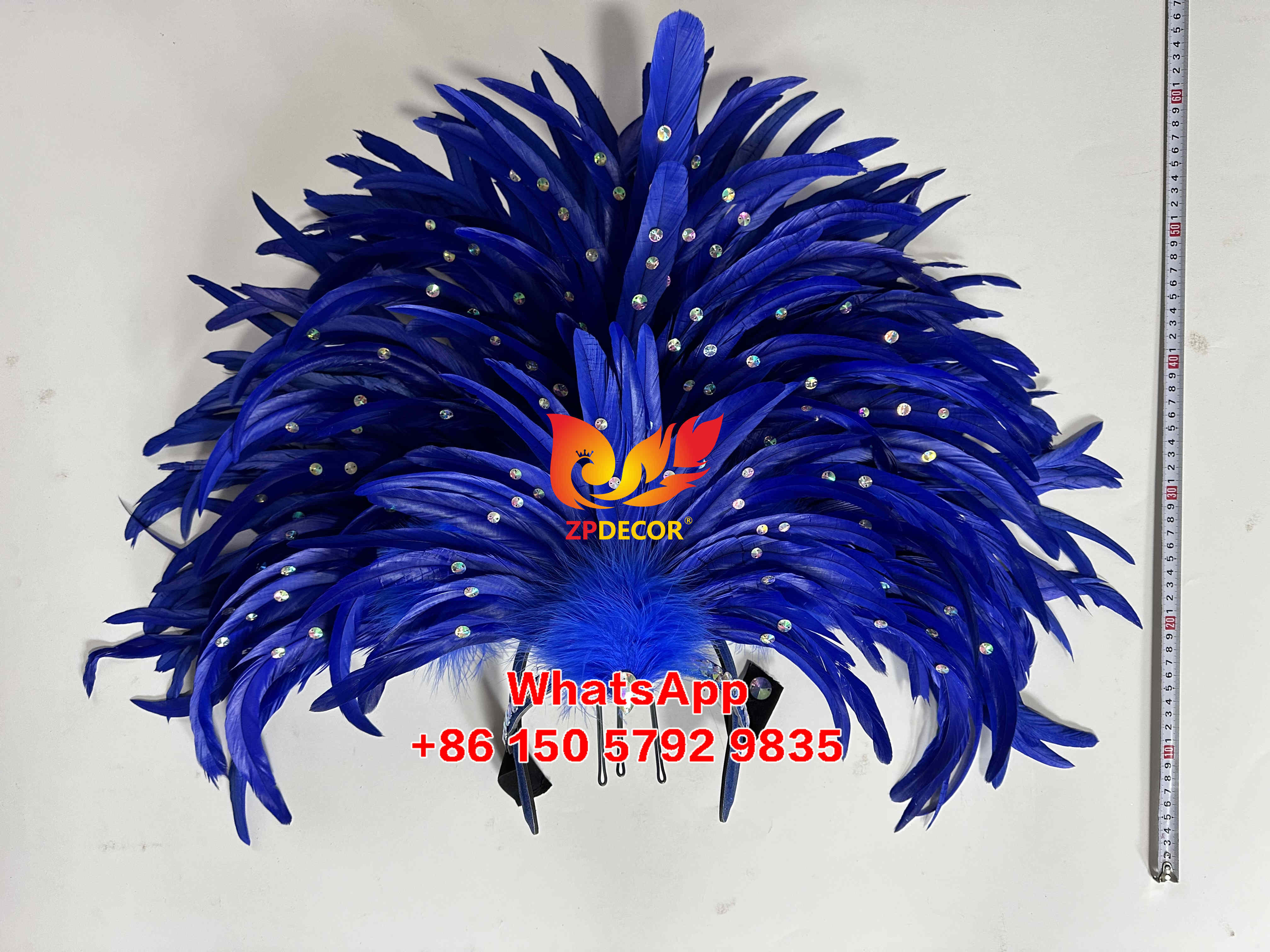 Zpdecor Feathers Wholsale Stripped Rooster Feathers Headpieces