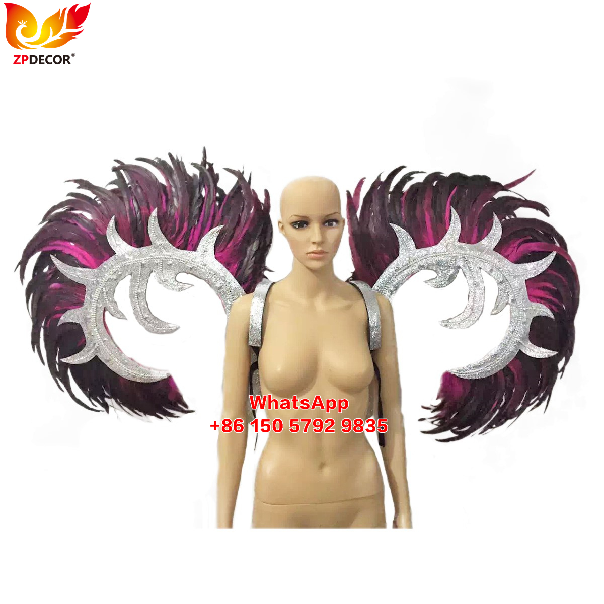 Zpdecor Feathers Hademade Rooster Feathers Carnival Costumes Outfits