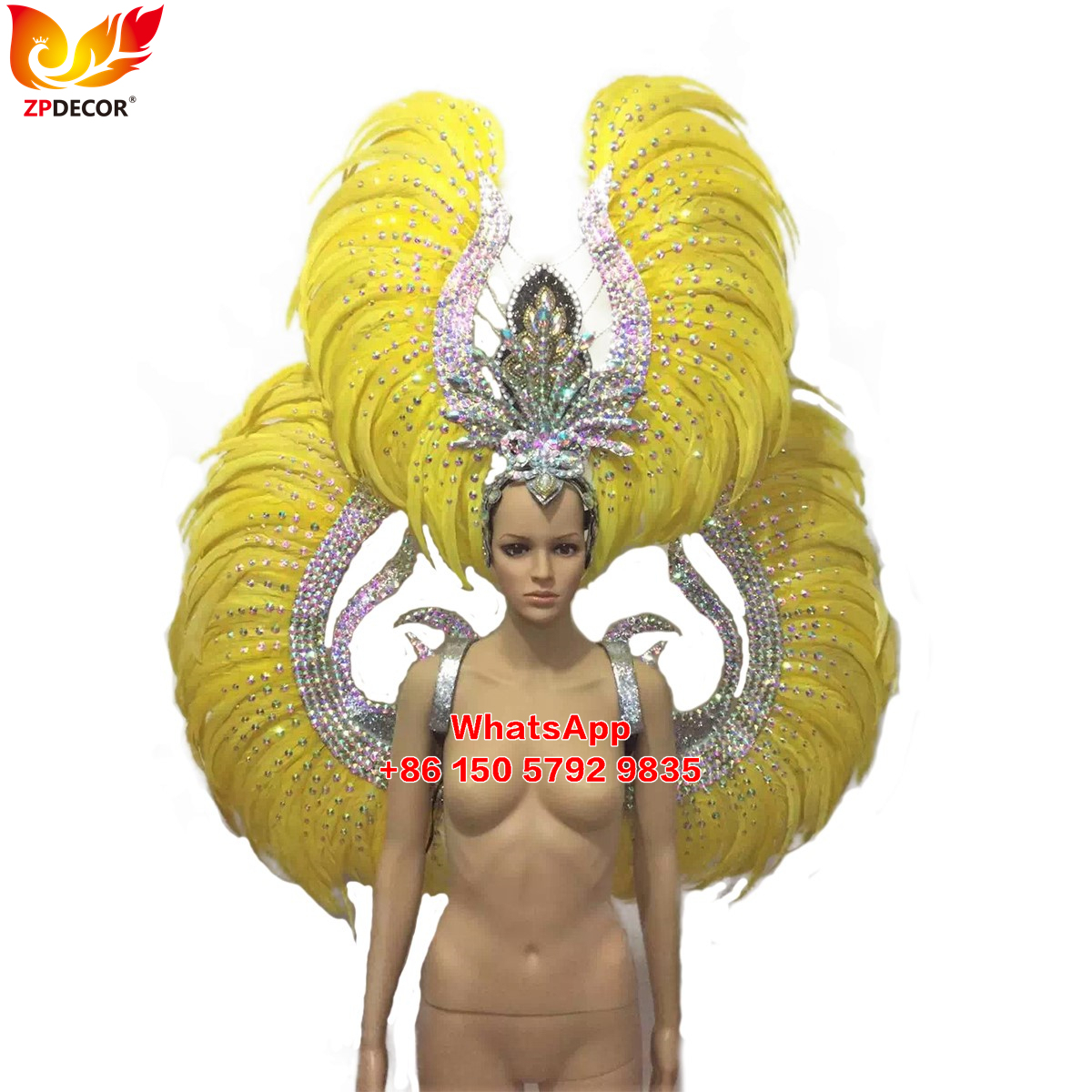 Zpdecor Feathers Rooster Feathers Headpieces and Wing Outfits