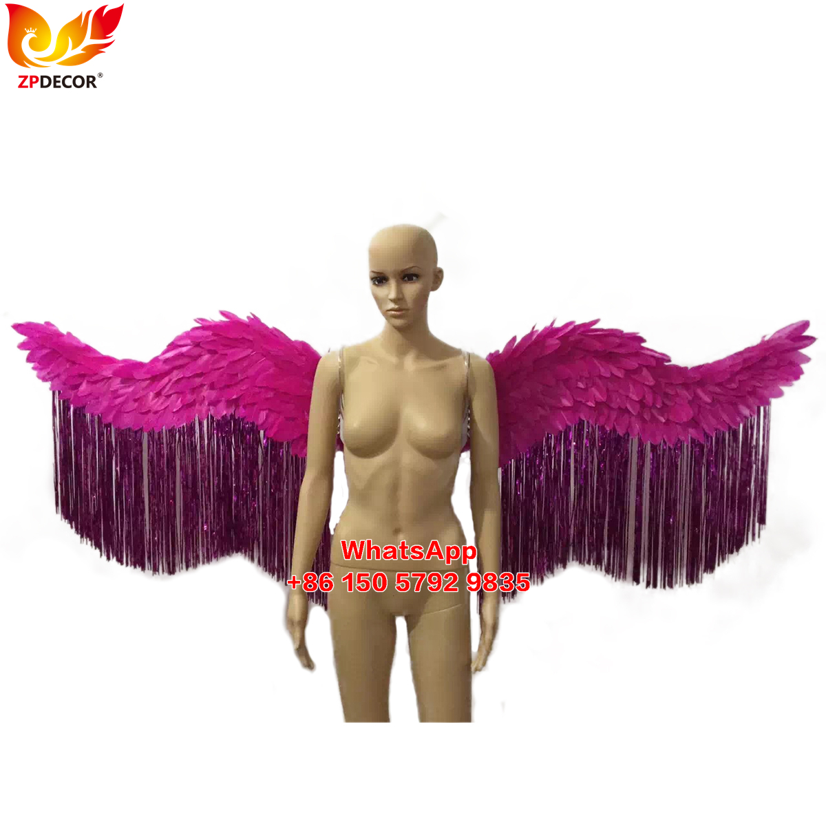 Zpdecor Feathers Hademade Rooster Feathers Wing Carnival Costumes Outfits
