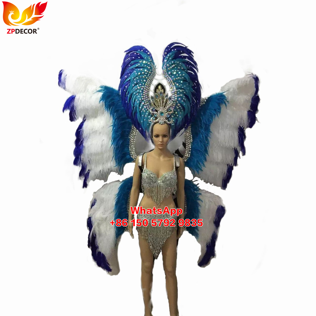 Zpdecor Feathers Hademade Rooster Feathers Carnival Costumes Outfits