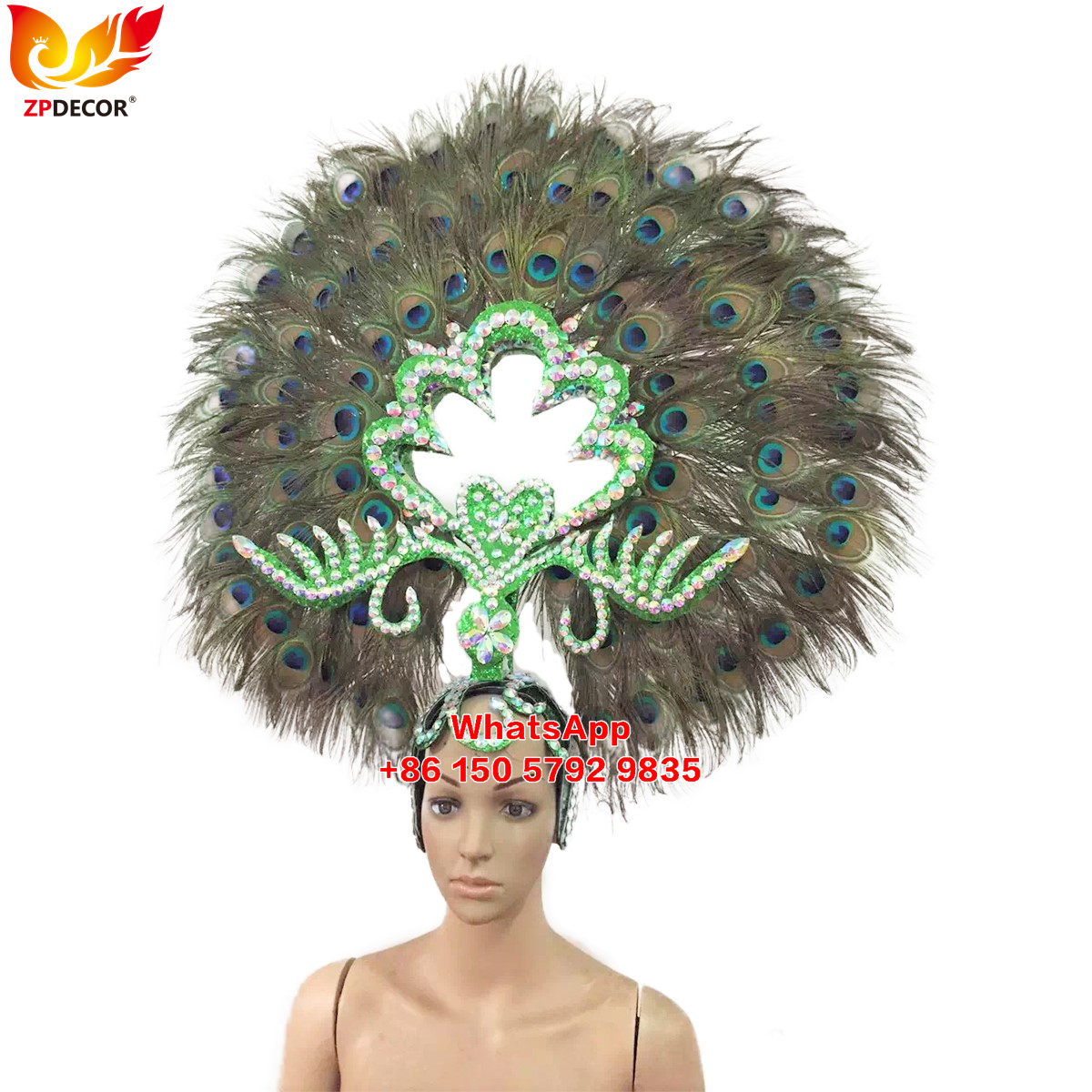 Zpdecor Feathers Hademade Peacock Feathers Headpieces