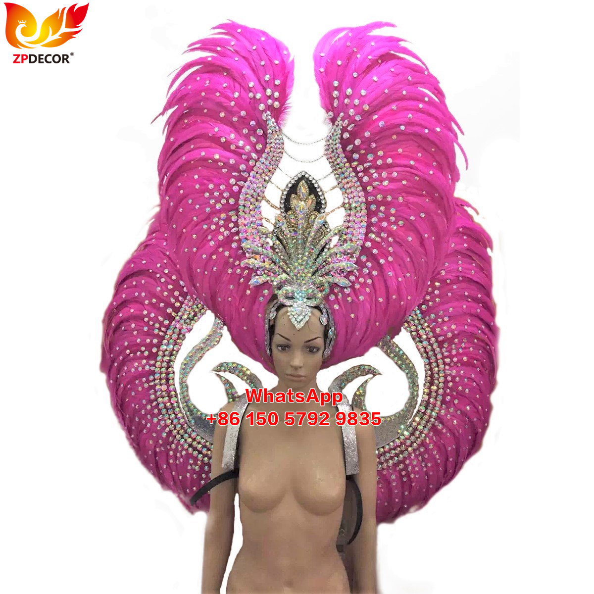 Zpdecor Supply Rooster Feathers Wing  and Headpieces Ourfits