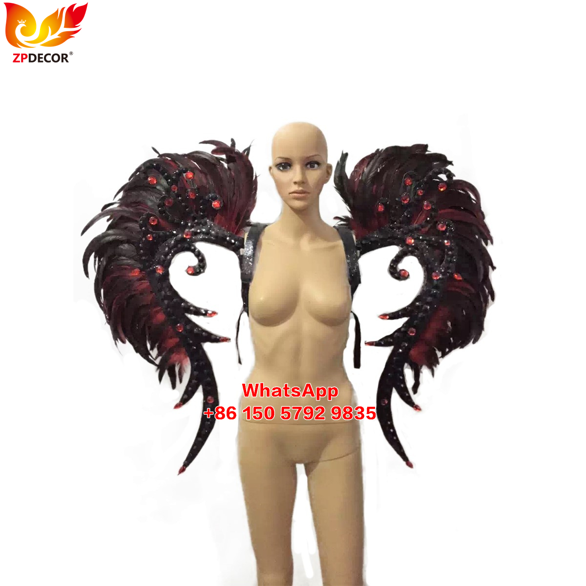 Zpdecor Feathers Hademade Rooster Feathers Wing